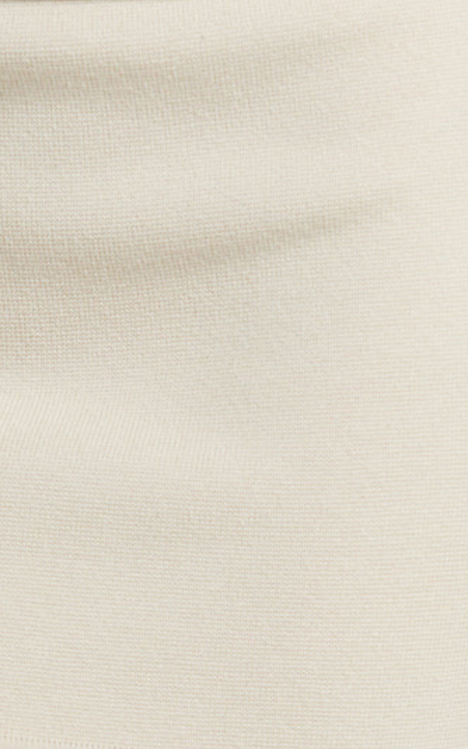 Isabel Mini Skirt - Mid Waist Knit Skirt in Mushroom