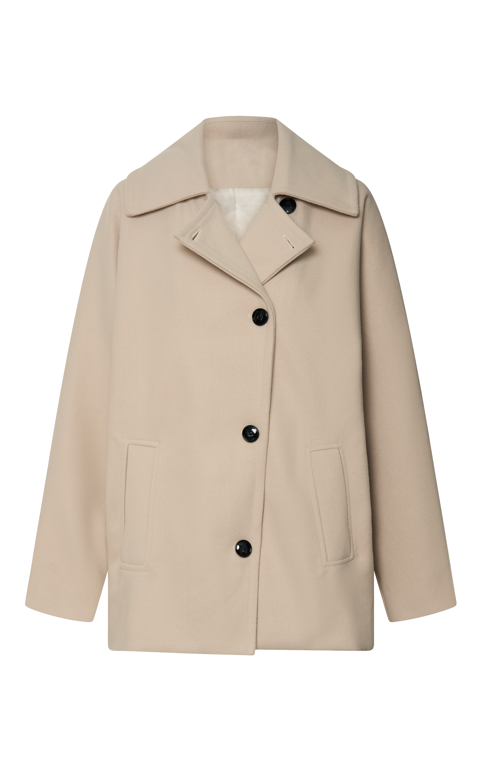 Claudia Coat - Triple Breasted Coat in Beige