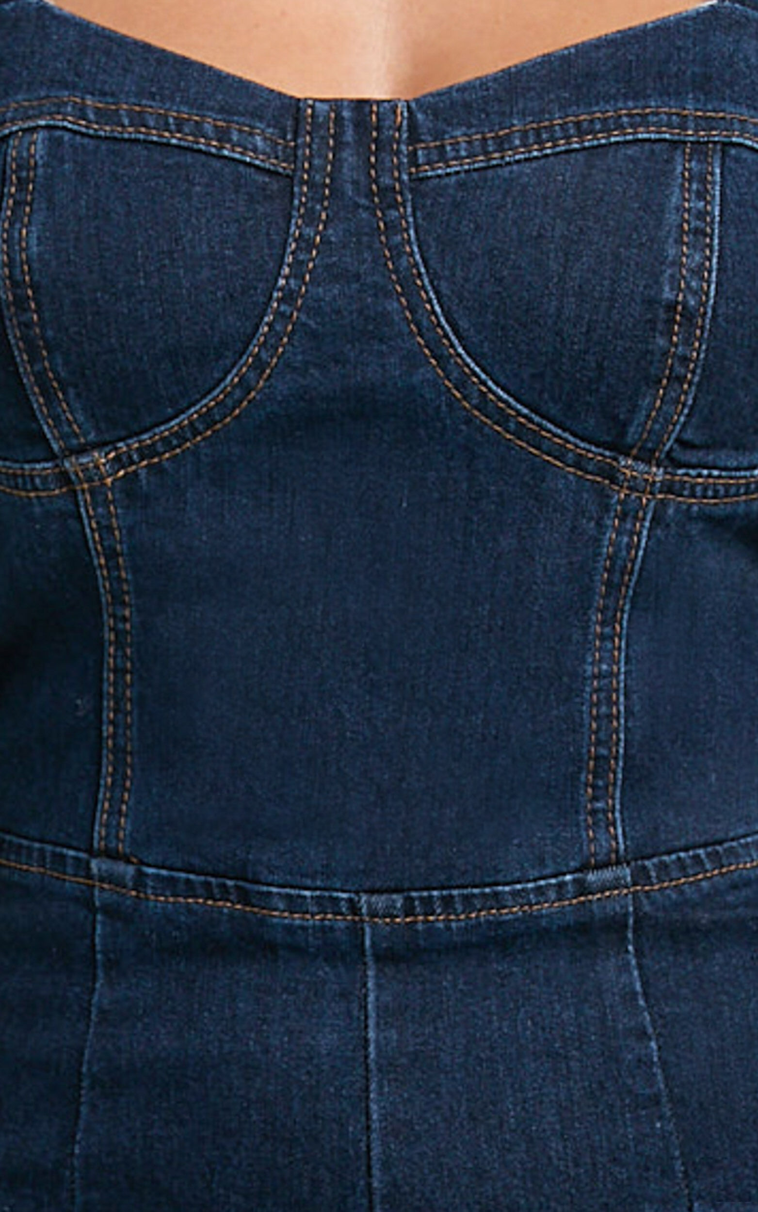 Avie Jumpsuit - Denim Fitted Jumpsuit in Indigo