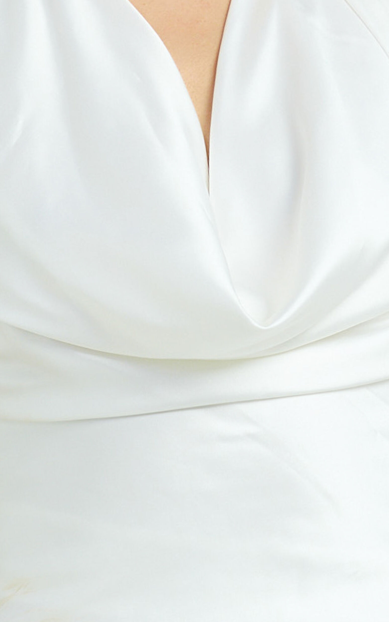 Kartia Top - Cowl Neck Scarf Top in Off White