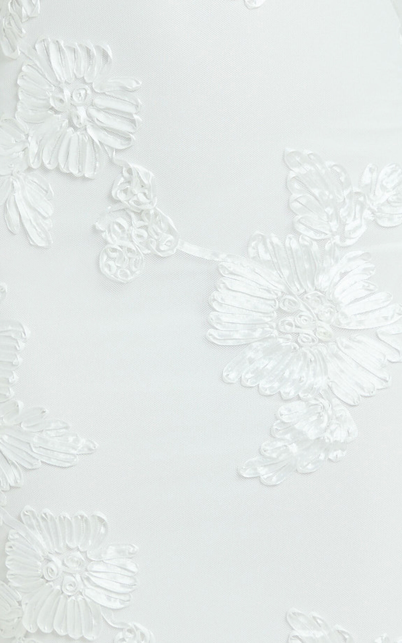 Rory Maxi Dress - Embroidered Mesh Dress in White