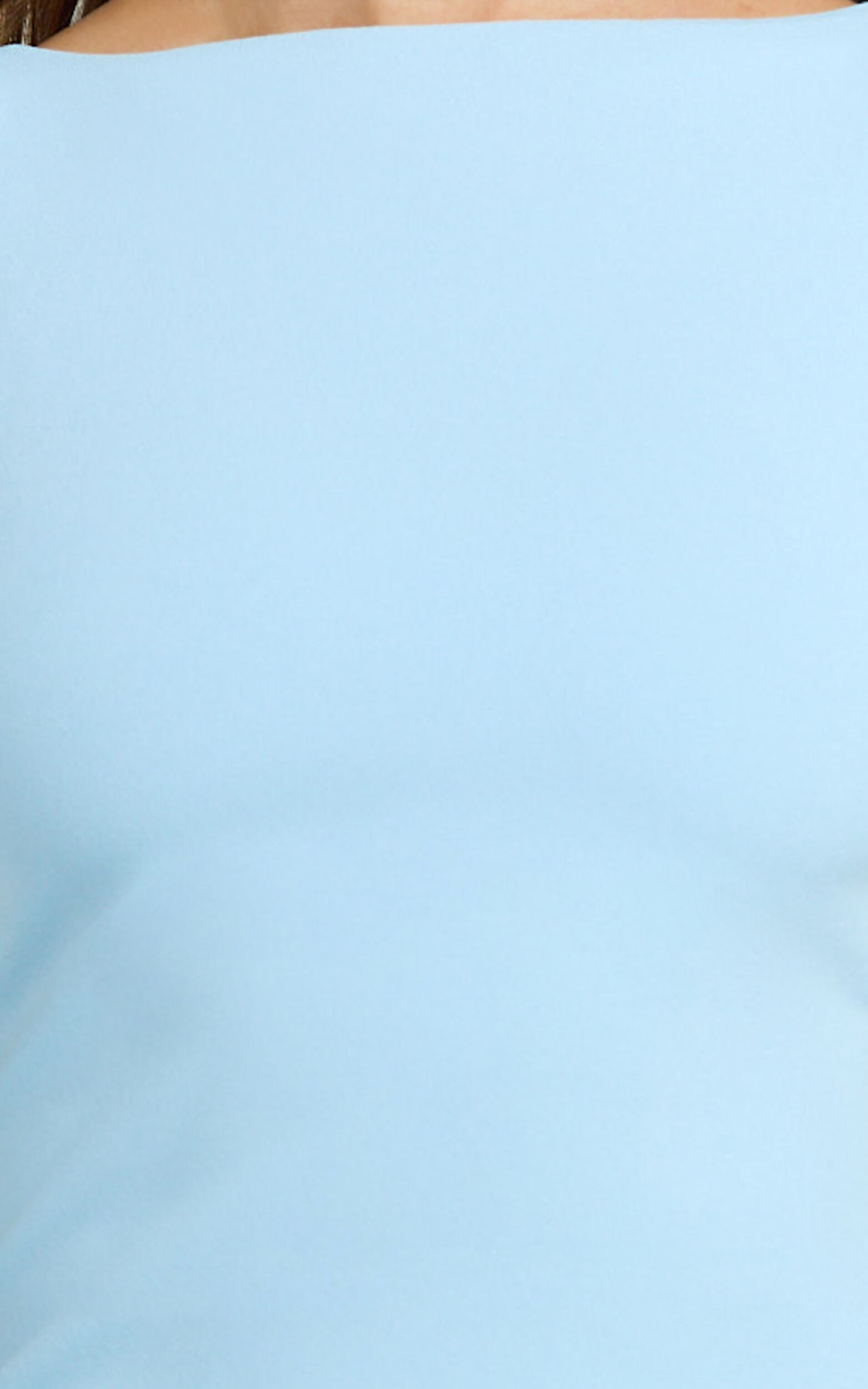 Bindi Boat Neck Bodycon Mini Dress in Blue