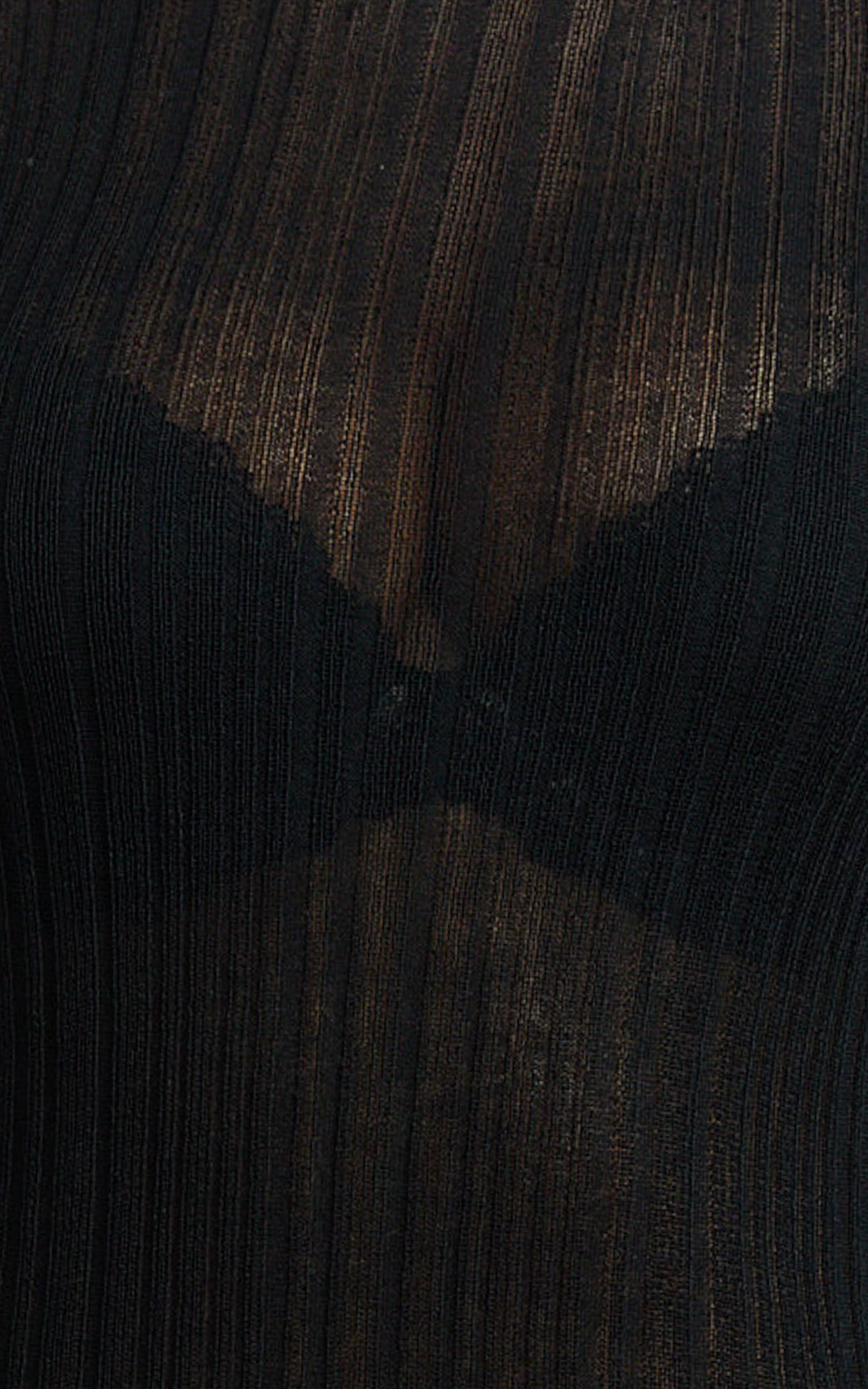 Kimmy Maxi Dress - Long Sleeve Sheer Dress in Black