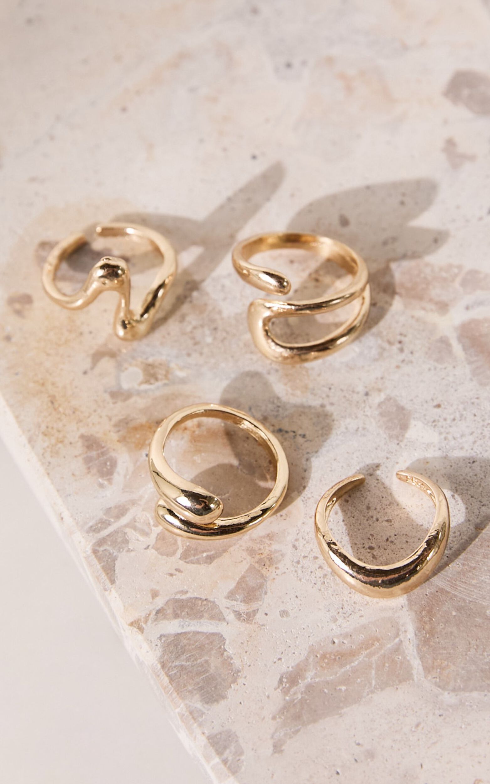 Thelma 4 Ring Pack in Gold