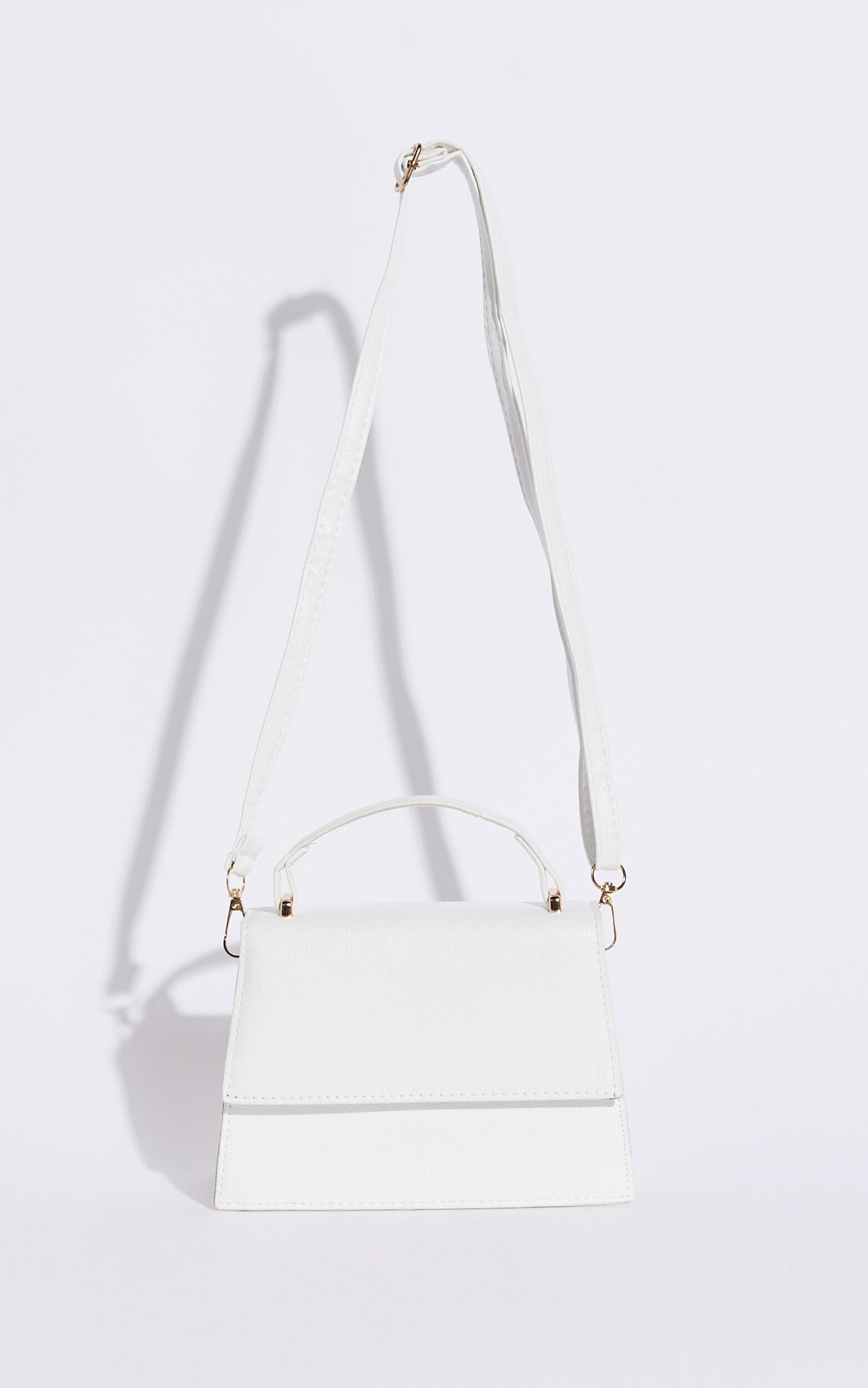 Rhianna Bag - Top Handle Crossbody Bag in White