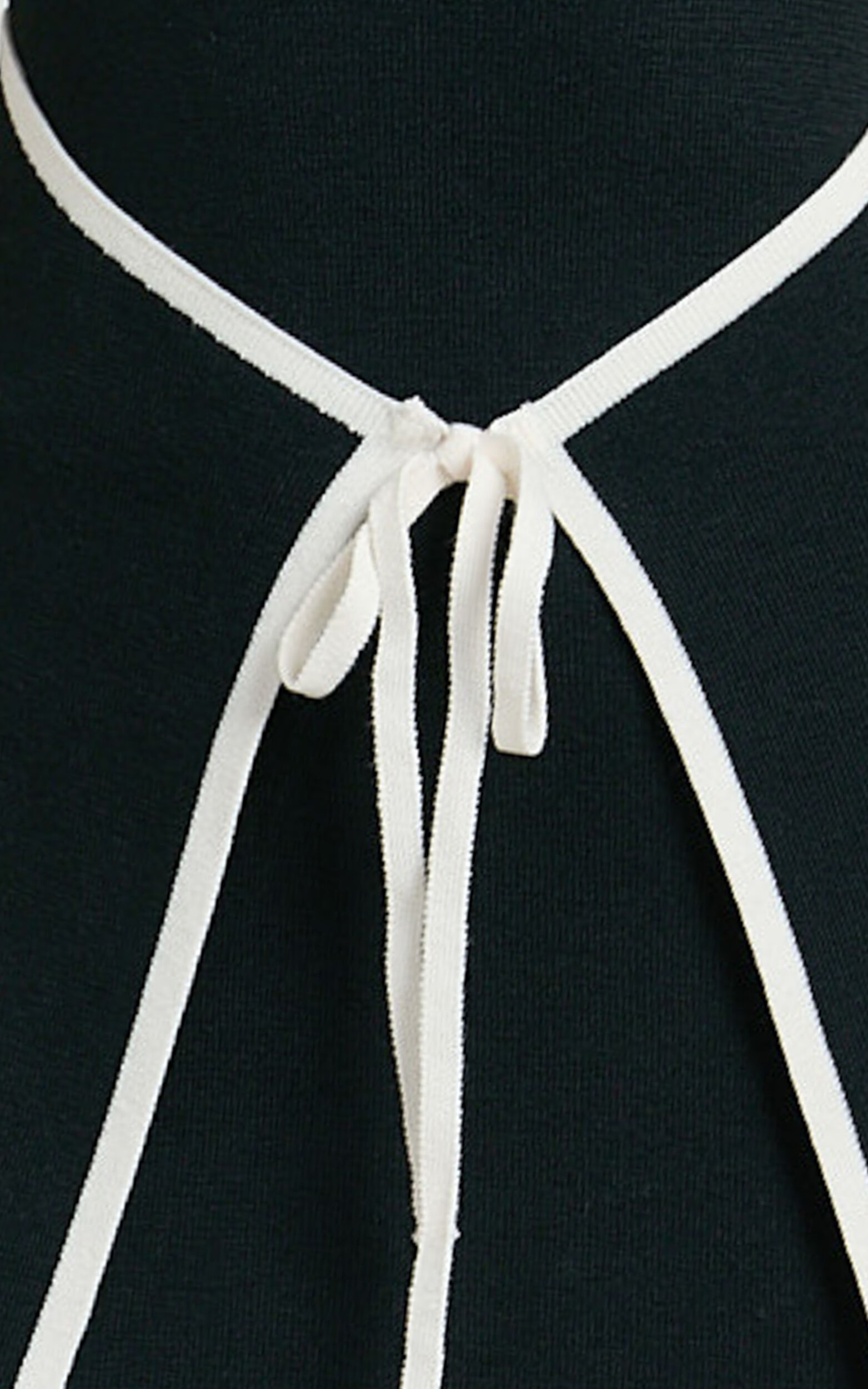 Chloe Mini Dress - Strapless Asymmetric Front Wrap Knit Dress in Black