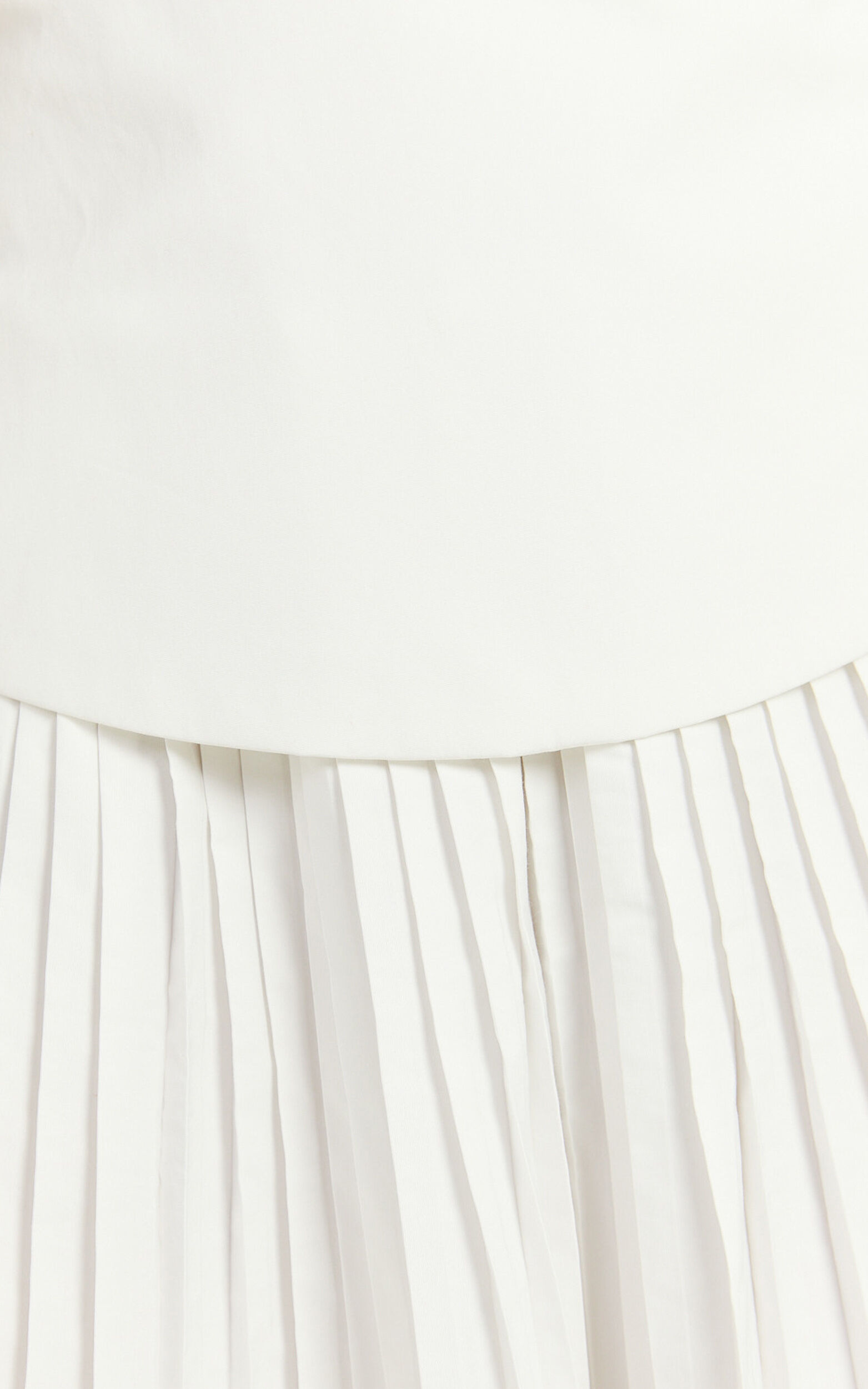 Izara Mini Dress - Off Shoulder Pleated Dress in Off White