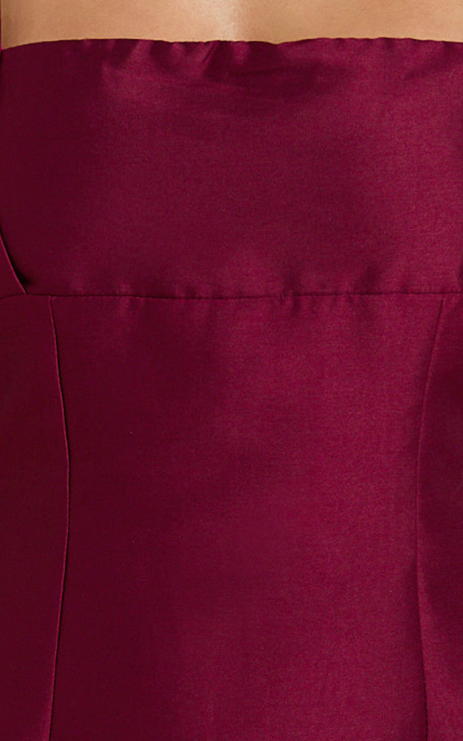 Beckett Mini Dress - Square Neck Fit And Flare Dress in Wine