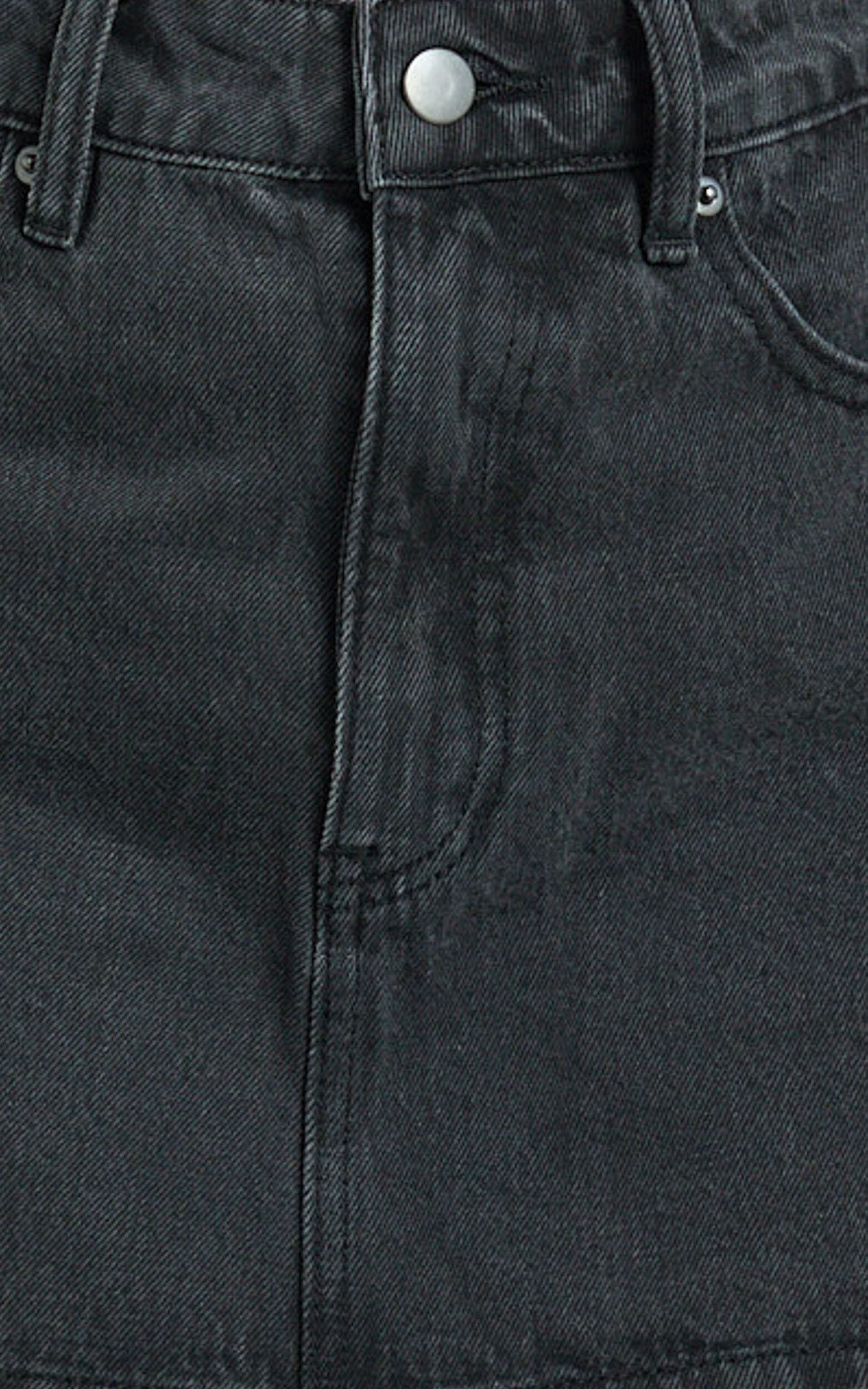 Harriet Skort - Mid Waisted Recycled Denim Skort in Black