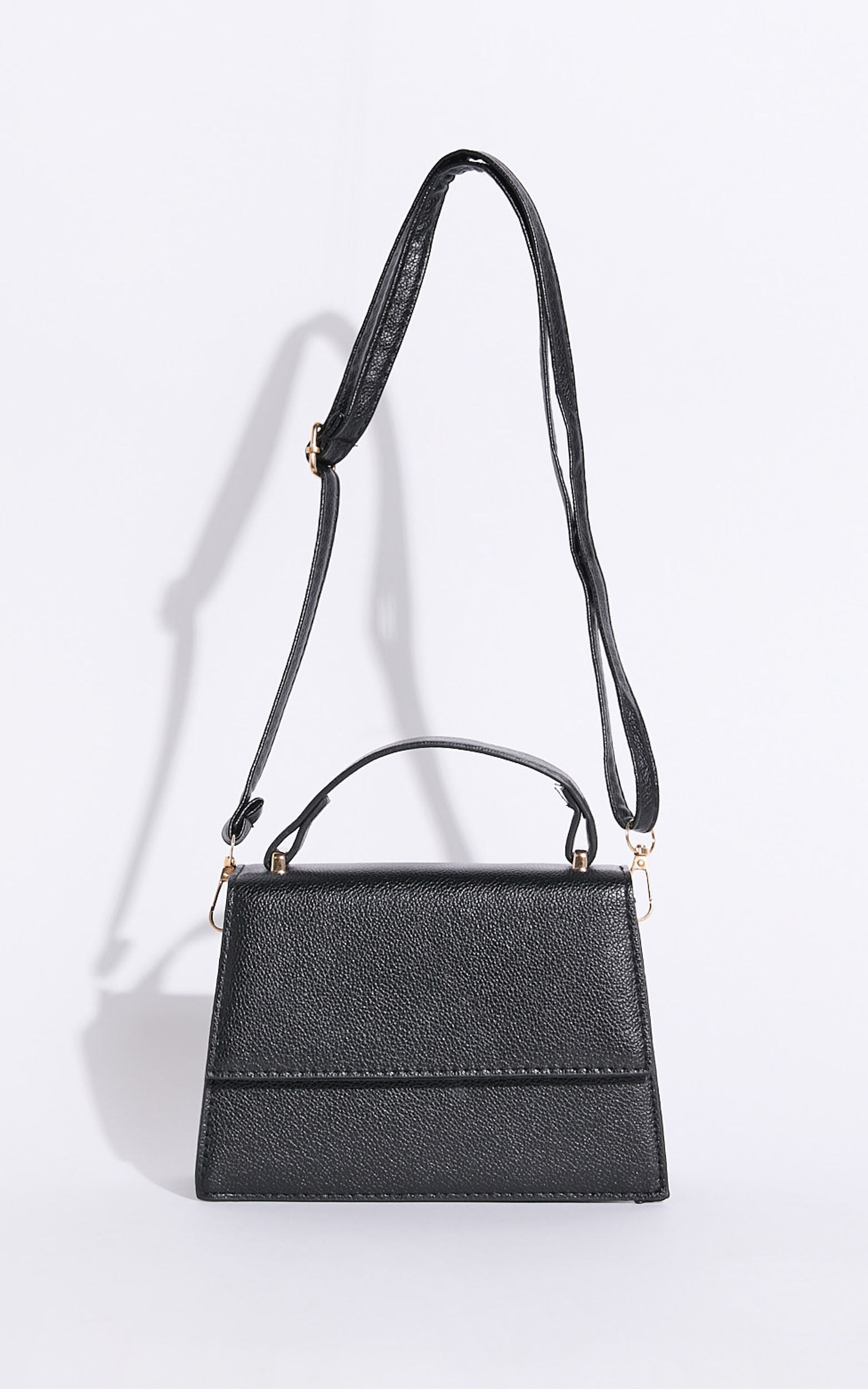 Rhianna Bag - Top Handle Crossbody Bag in Black