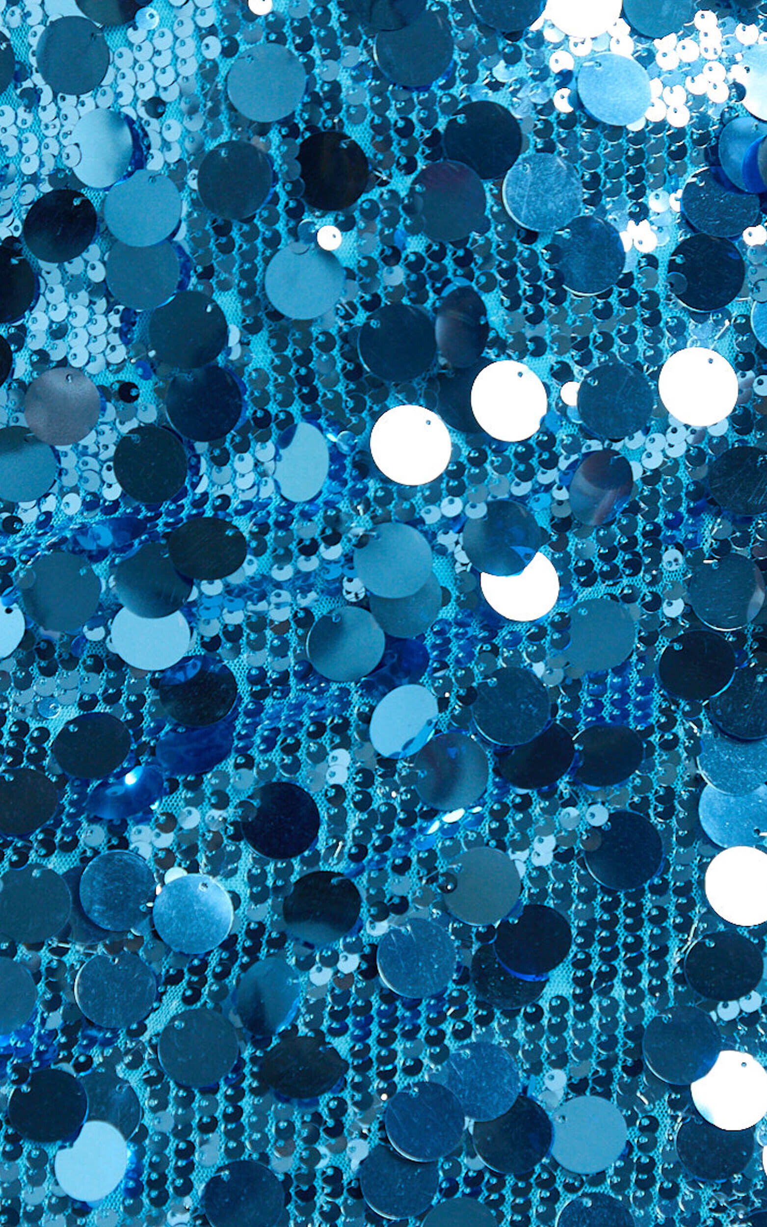 Lucy Mini Skirt - Large Circle Sequin Skirt in Blue