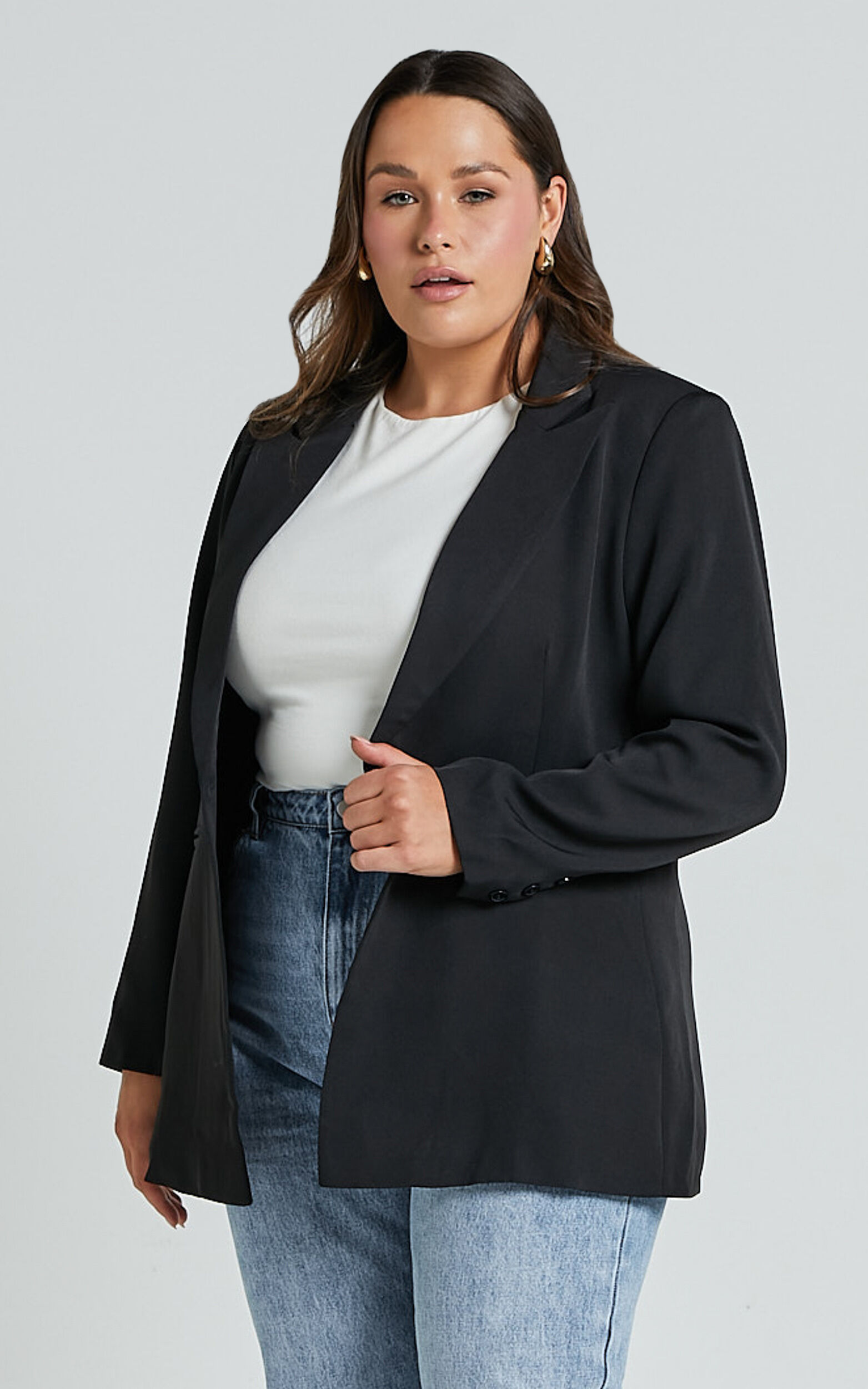 Hermie Blazer - Single Breasted Blazer in Black