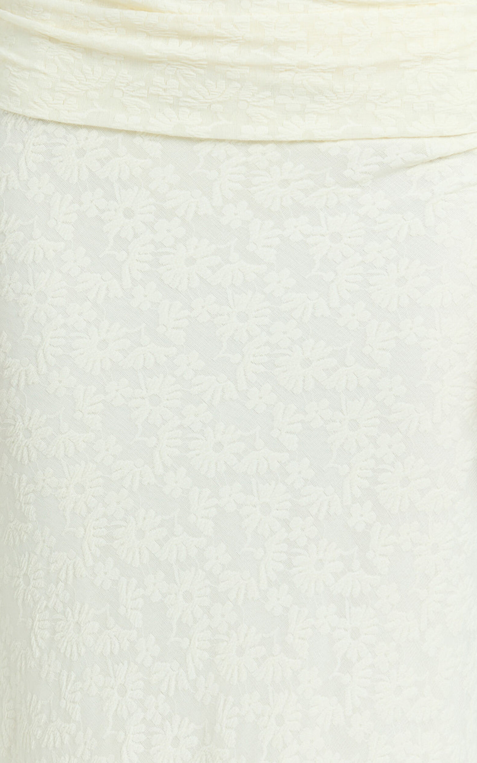 Gelyn Two Piece Set - Lace Ruffle Detail Long Sleeve Top and Maxi Skirt Set in Cream