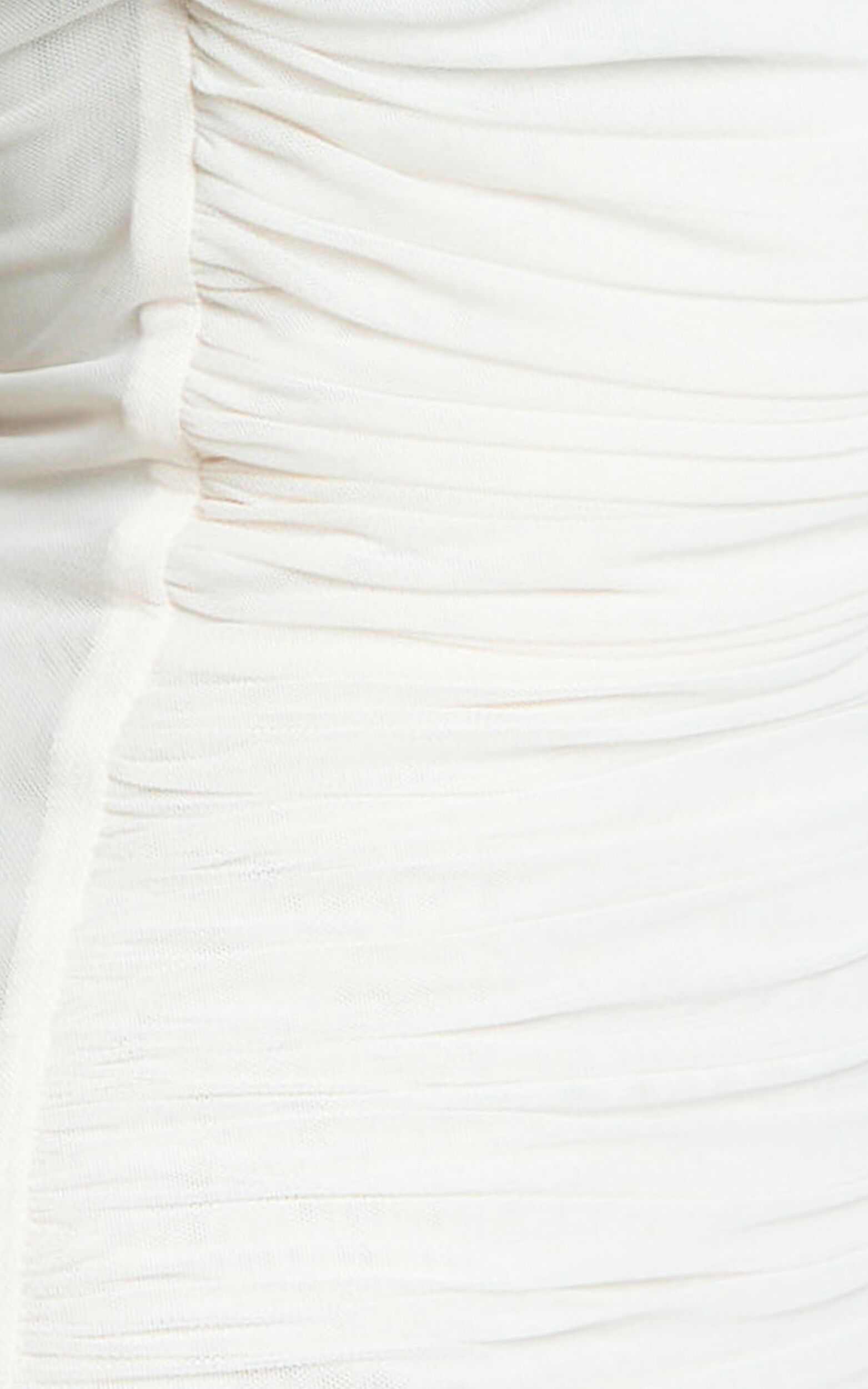 Larson Maxi Dress - Asymmetric Tie Neck Column Dress in Cream