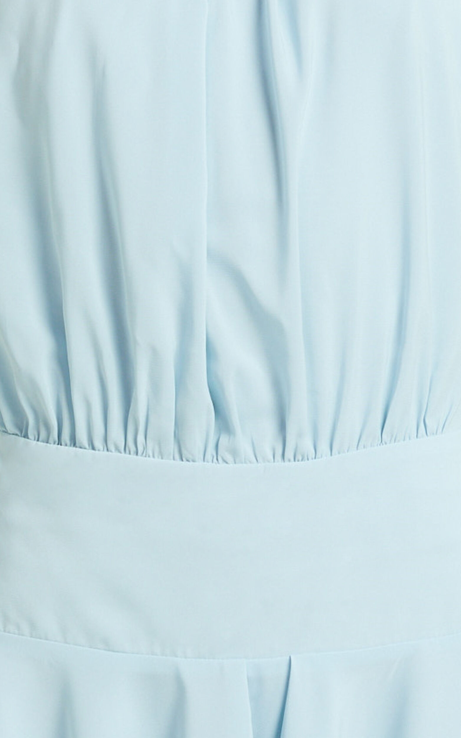 Bryonie Mini Dress - Backless Halter Dress in Pale Blue