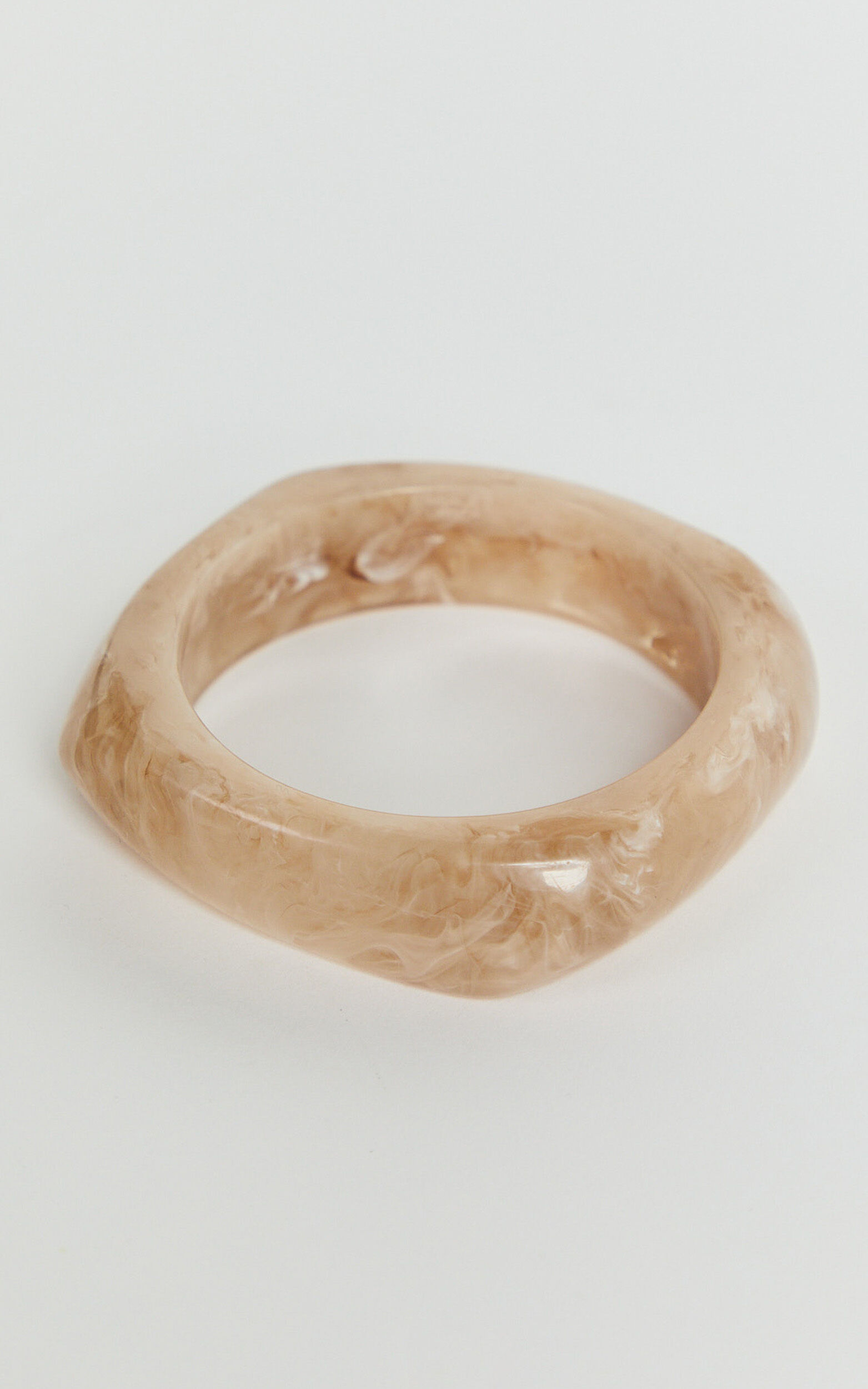 Ebby Resin Bangle in Cream