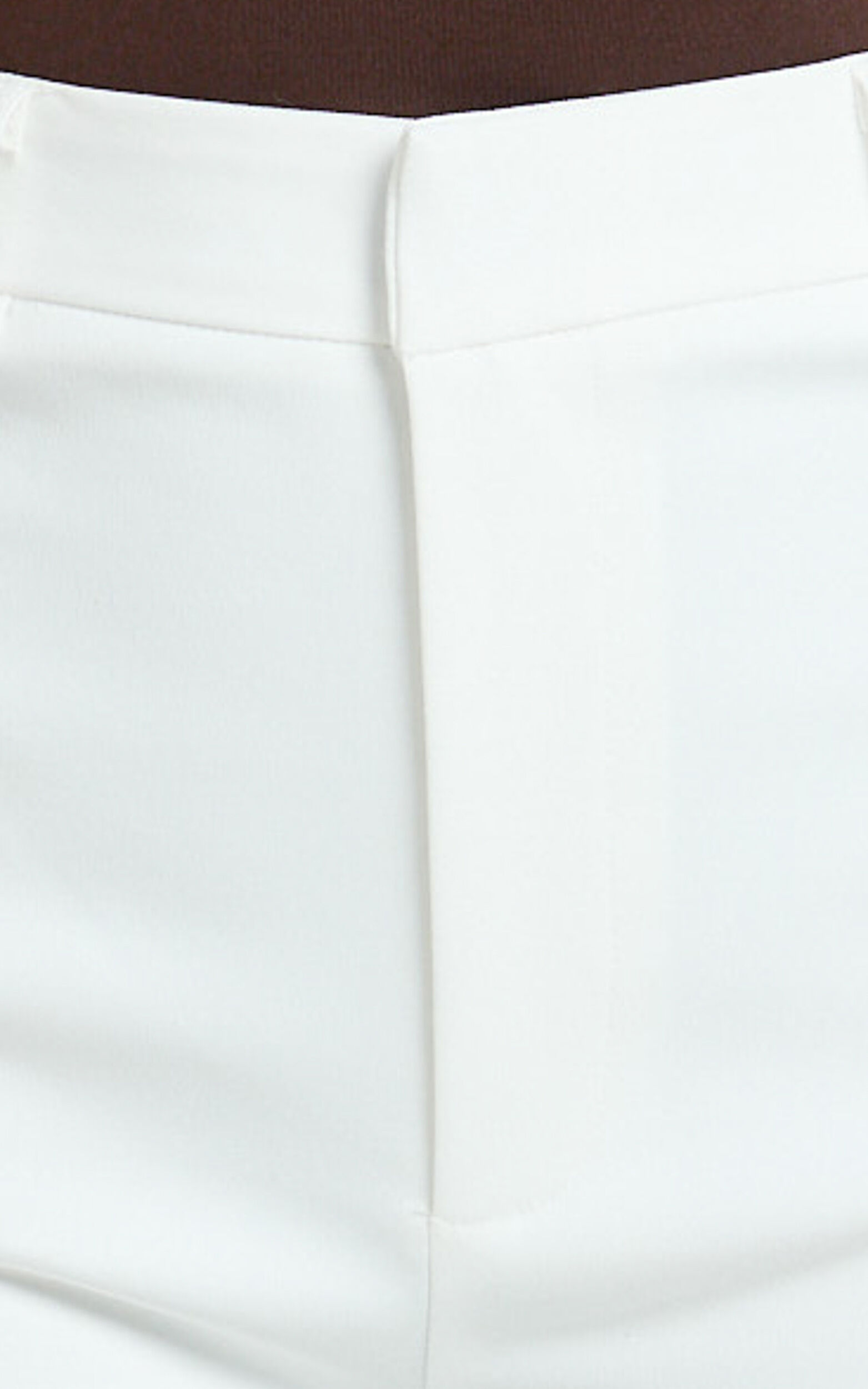 Carolyn Pants - High Waist Slim Straight Leg Tailored Pants in Off White