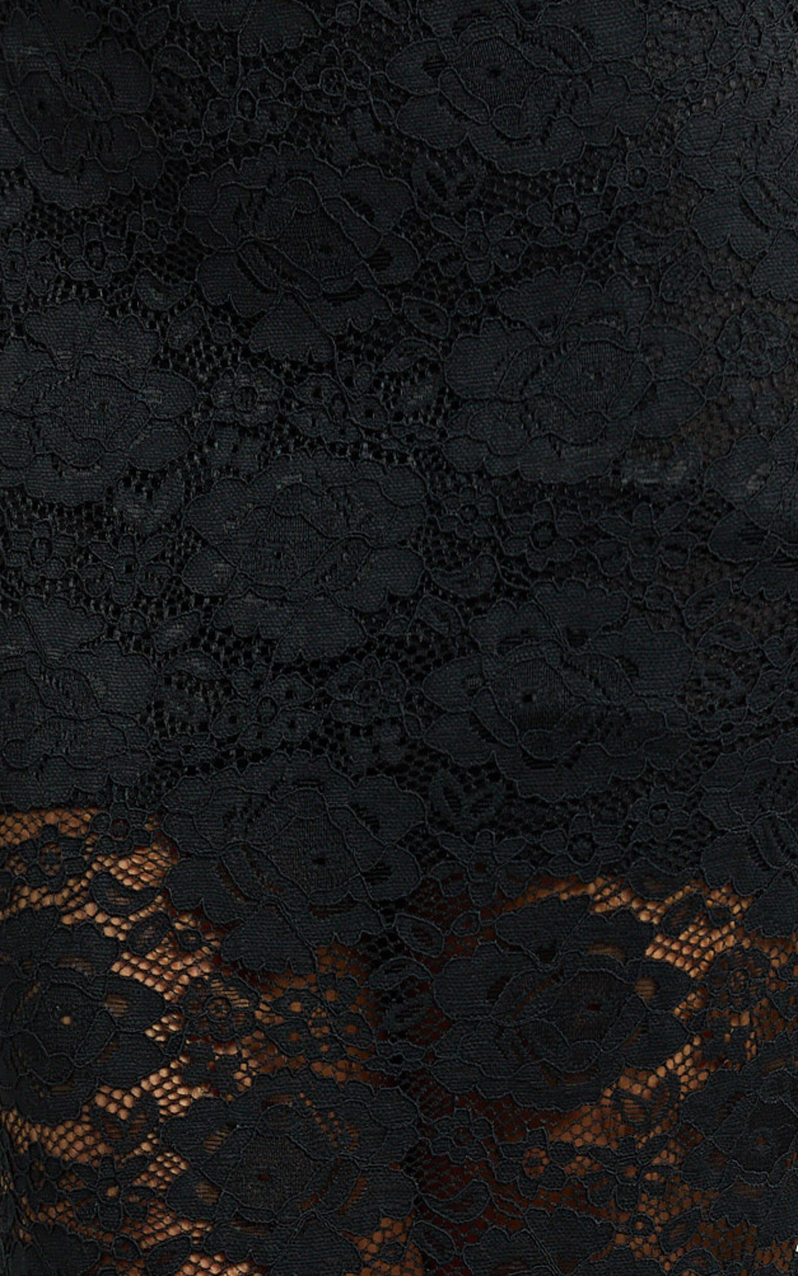 Kamille Maxi Skirt - Lace Mermaid Hem Skirt in Black