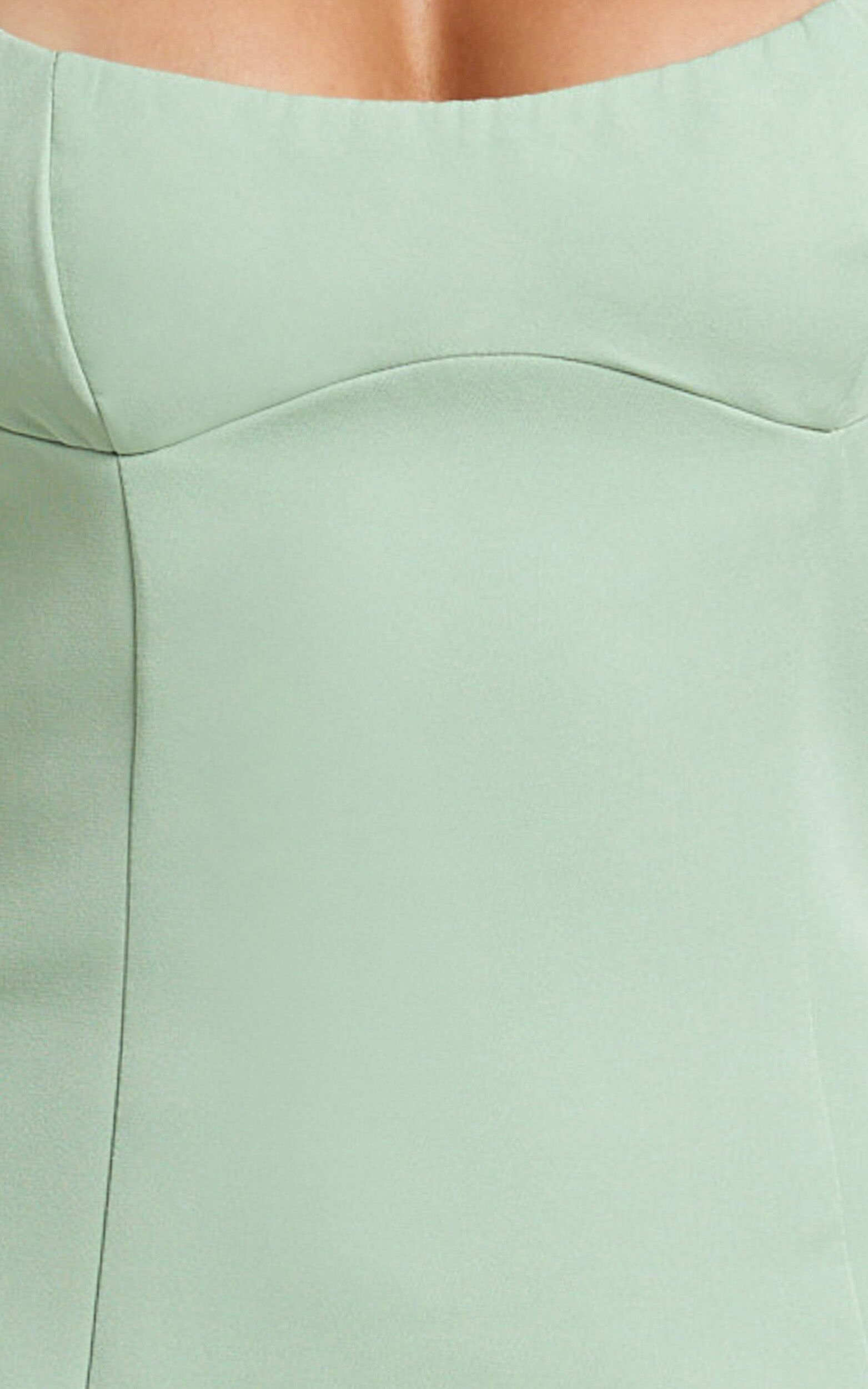 Aretha Mini Dress - Corset Panel Dress in Sage