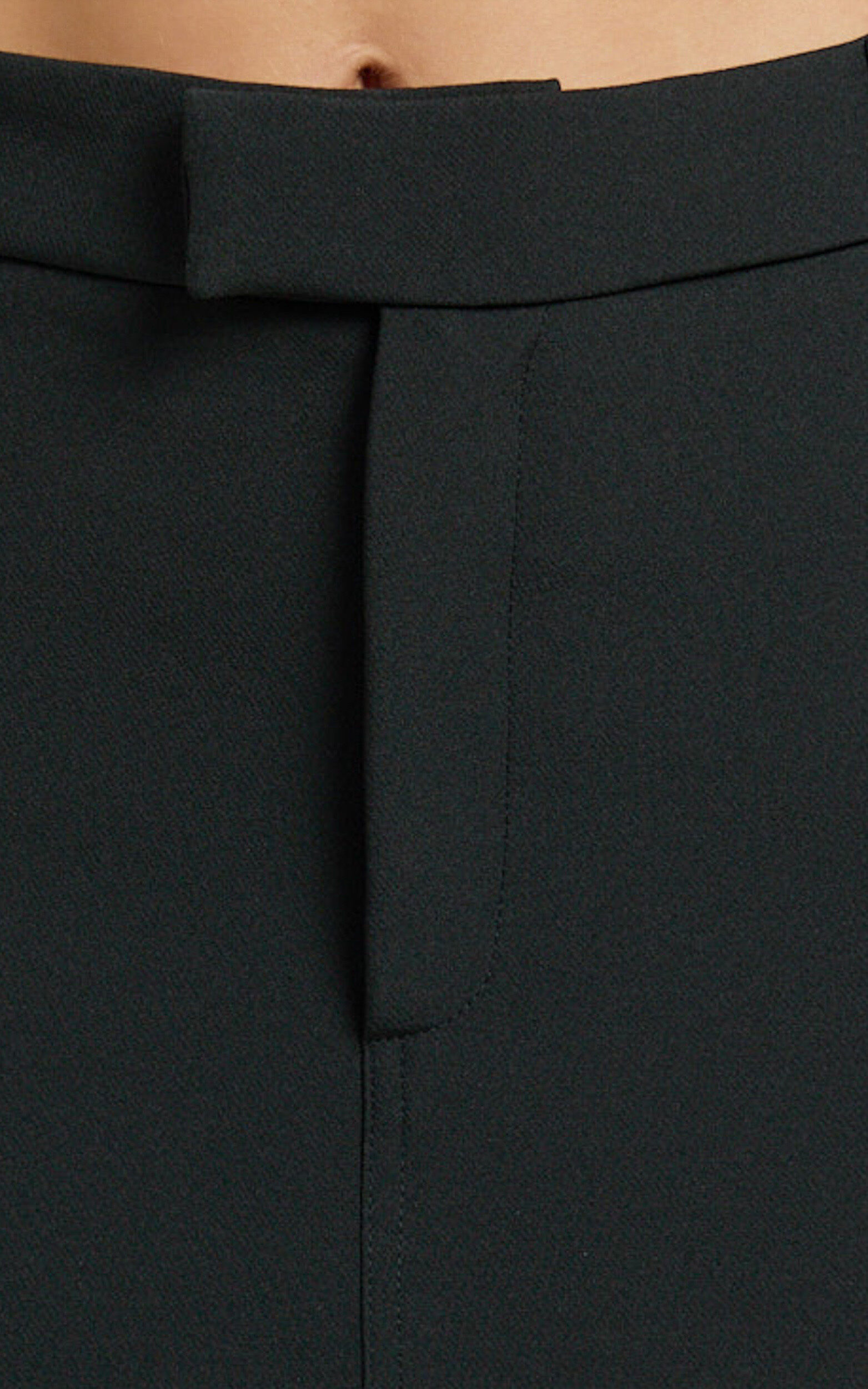 Ursula Mini Skirt - Low Waist Tailored Skirt in Black