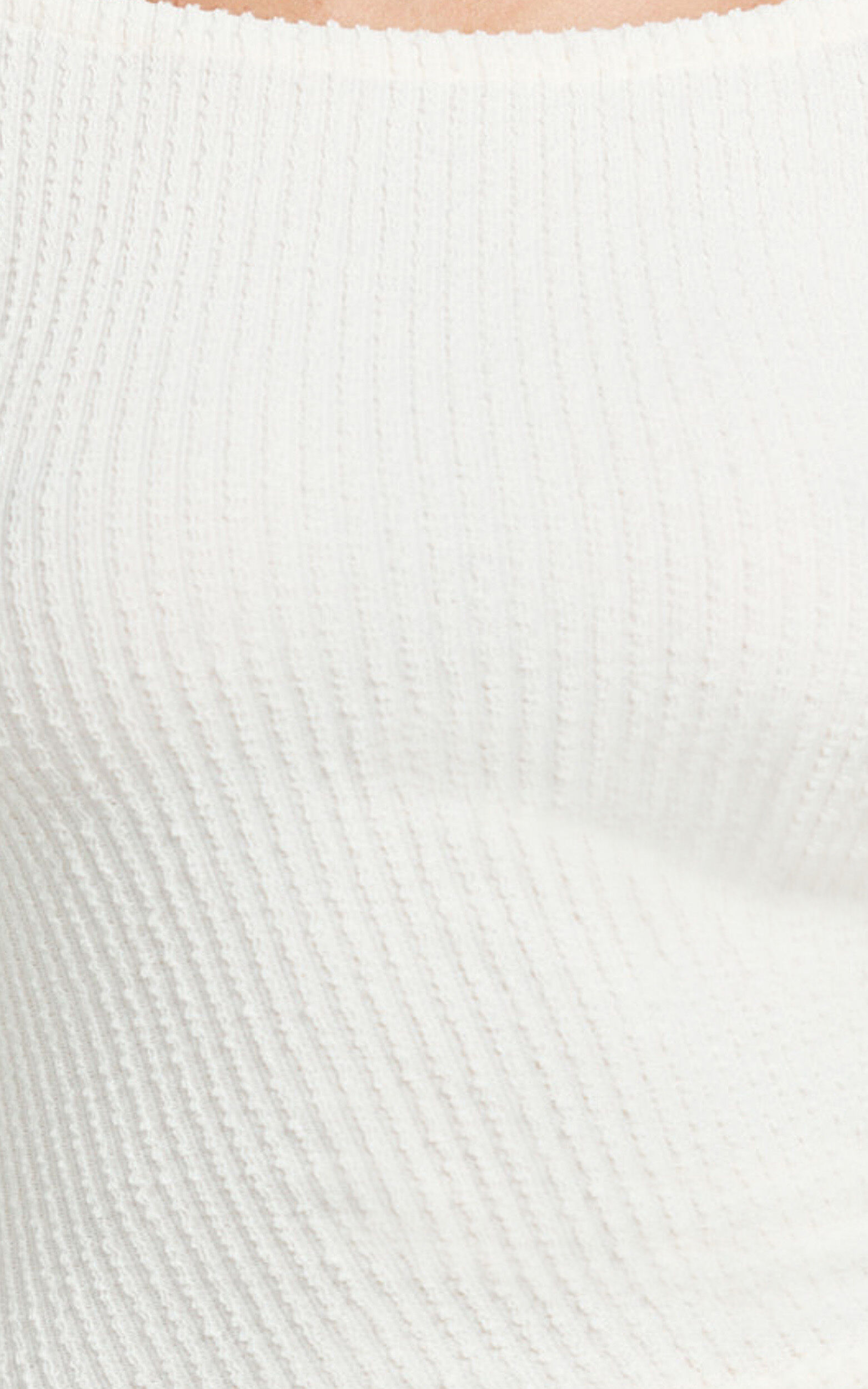 Ayla Maxi Dress - Off Shoulder Flared Sleeve Bodycon Dress in Off White