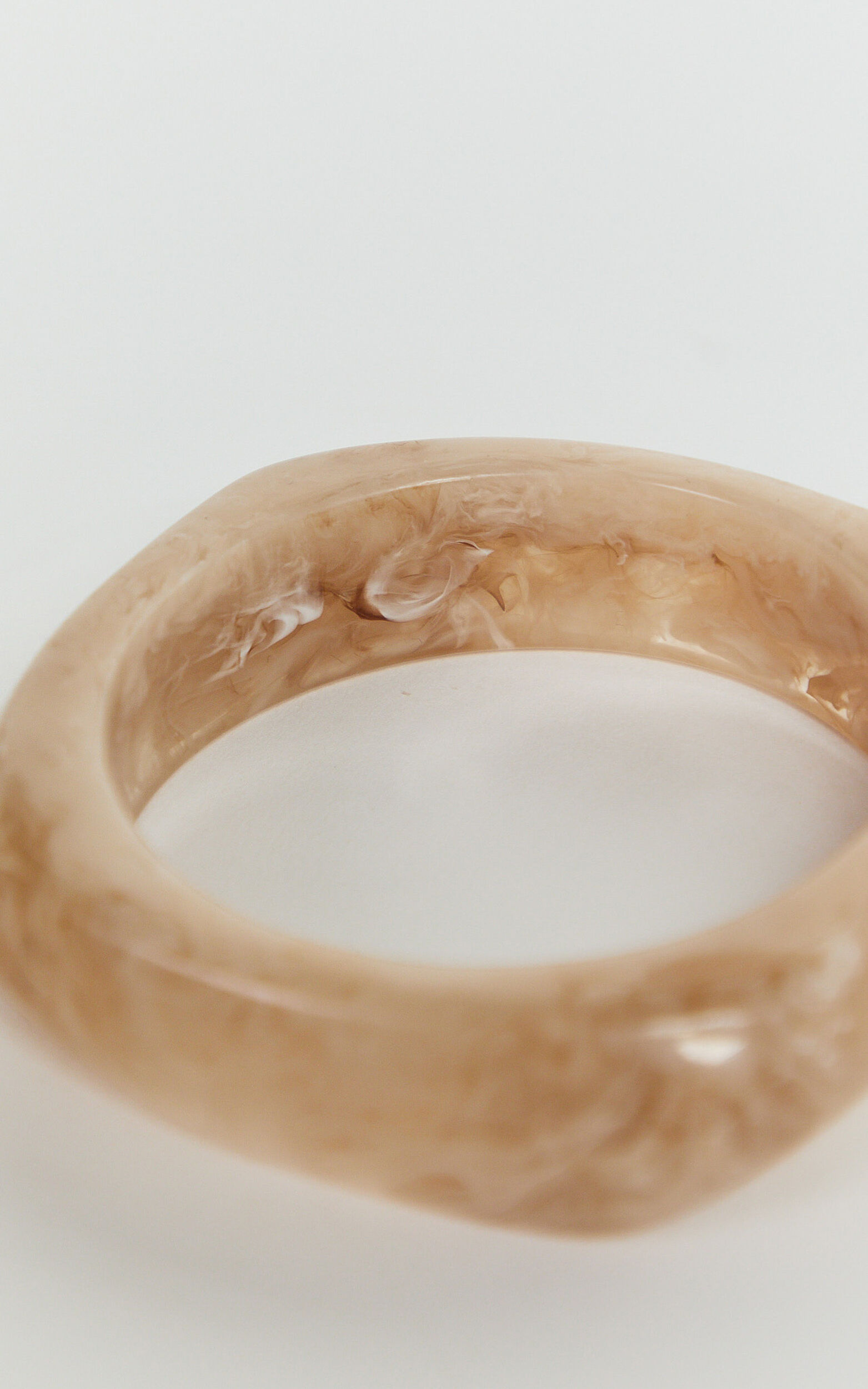 Ebby Resin Bangle in Cream