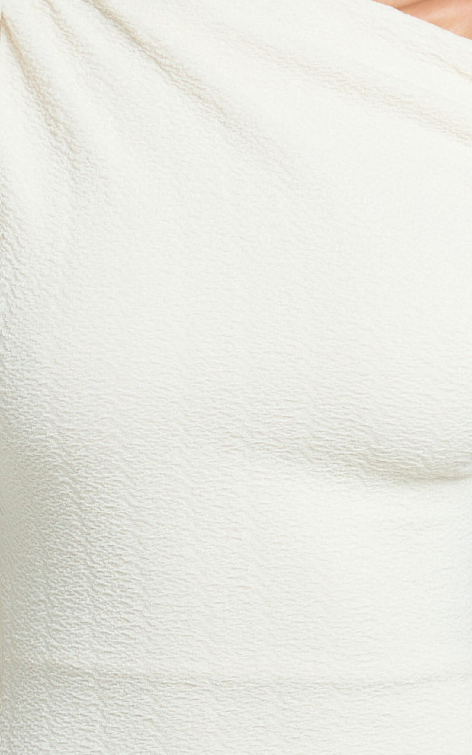 Clementine Maxi Dress - Tip Shoulder Ruched Bodycon Dress in Cream