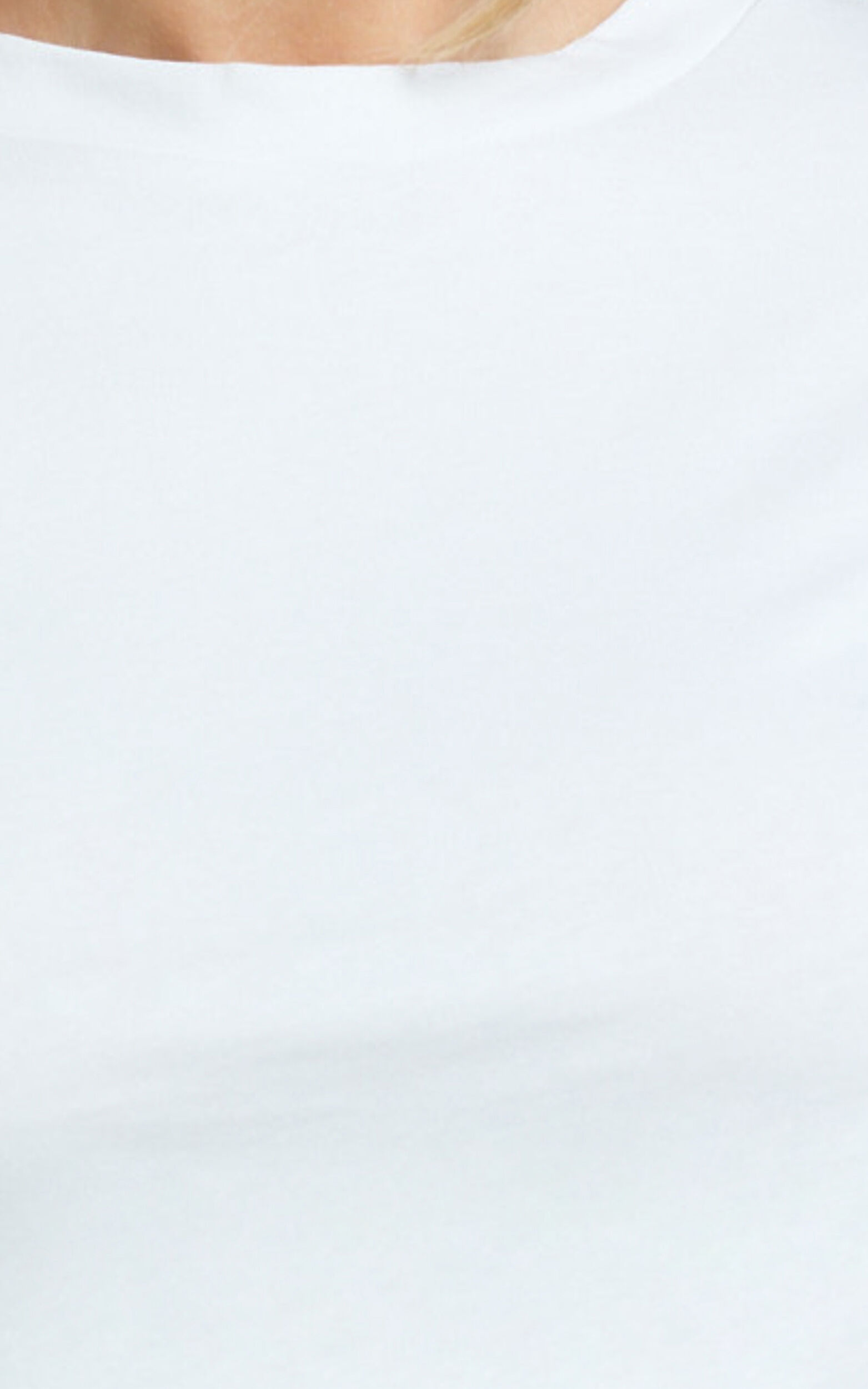 Georgina Top - Crew Neck Short Sleeve Baby Tee in White