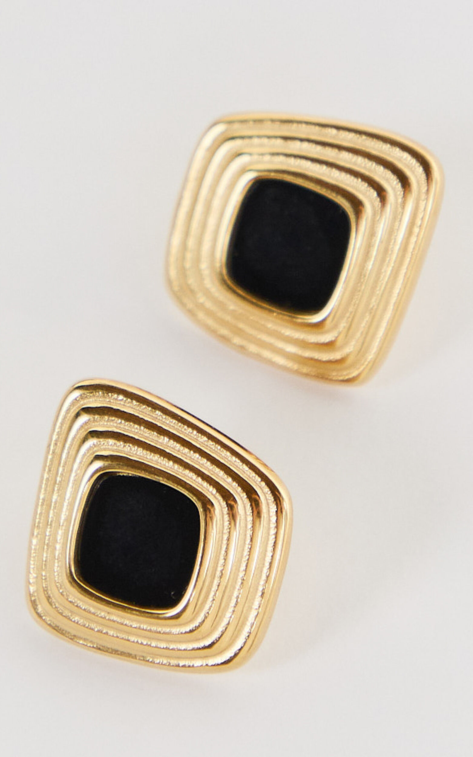 Gena Earrings - Square Stud Earrings in Gold