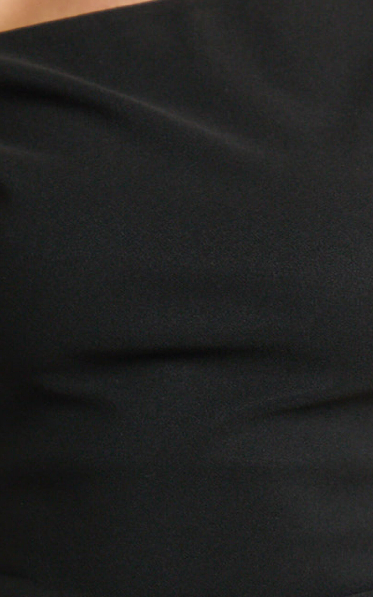 Goldie Mini Dress - Tipped Off Shoulder Cap Sleeve Ruched Fitted Ruffle Hem Skirt Dress in Black