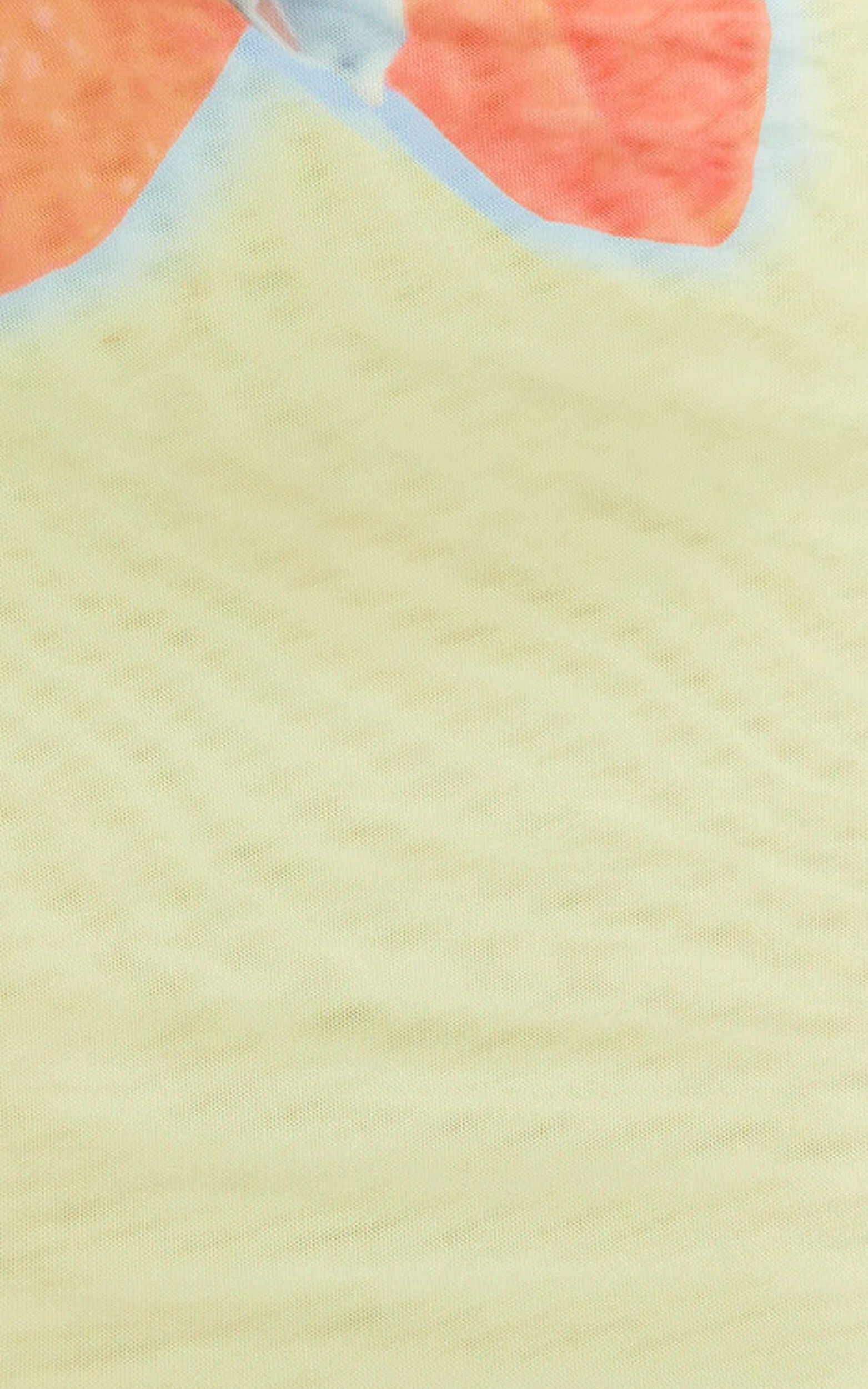 Aretta Maxi Dress - Strapless Fitted Placement Mesh Print Dress in Orchid Print