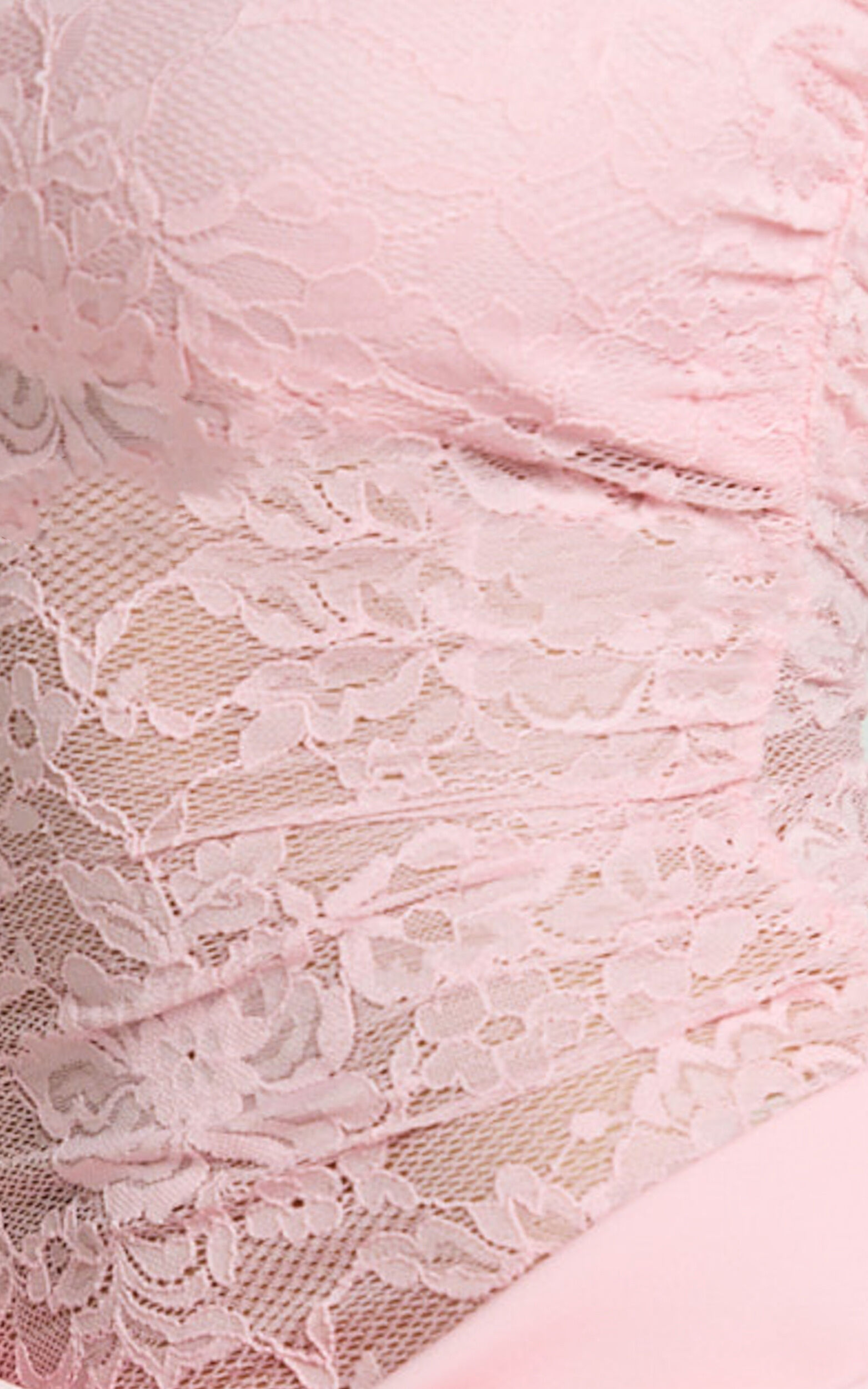 Rania Maxi Dress - Contrast Lace Bodice Bias Cowl Drop Waist Dress in Pink