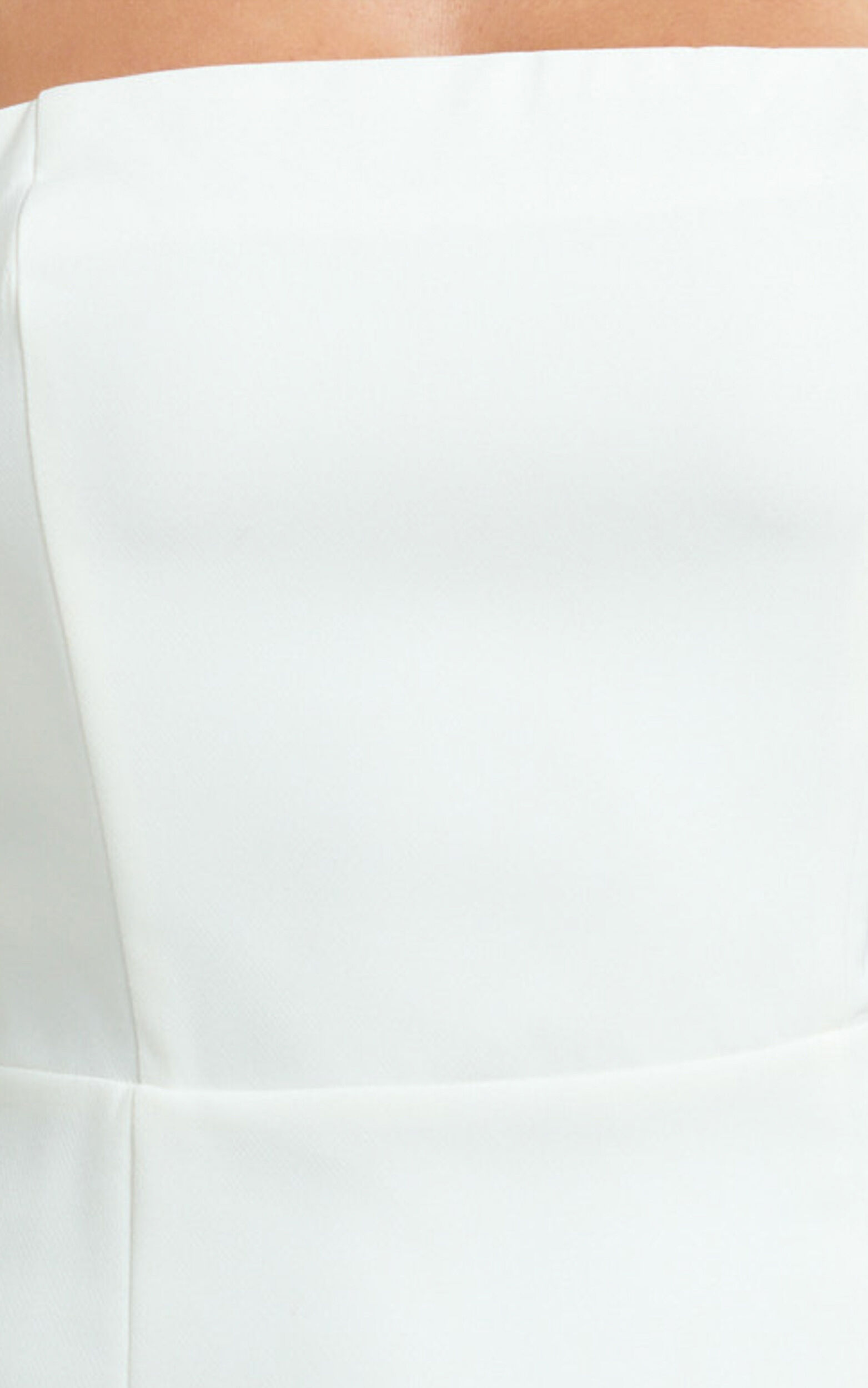 Selena Mini Dress - Strapless Fitted Dress in White