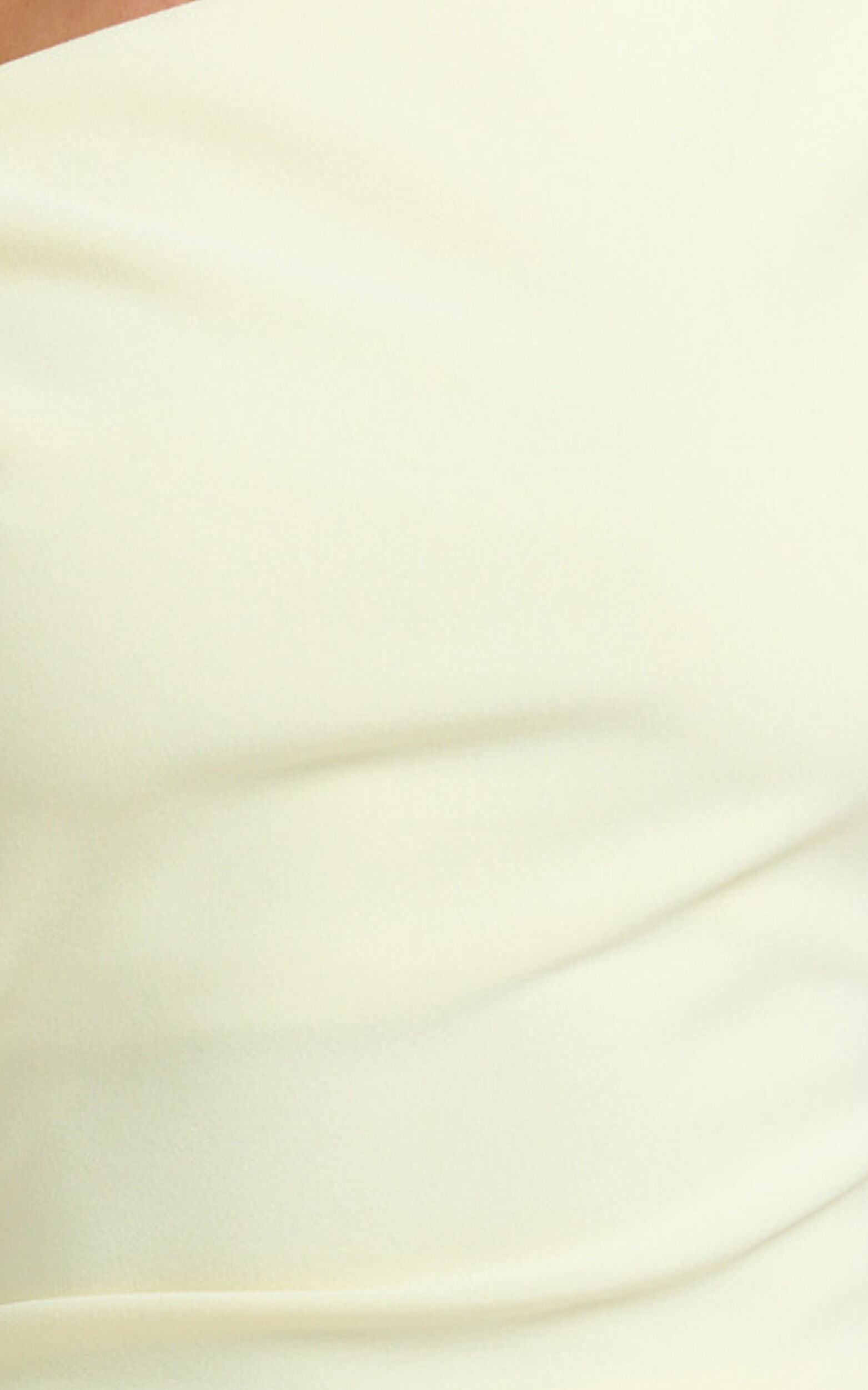 Goldie Mini Dress - Tipped Off Shoulder Cap Sleeve Ruched Fitted Ruffle Hem Skirt Dress in Lemon