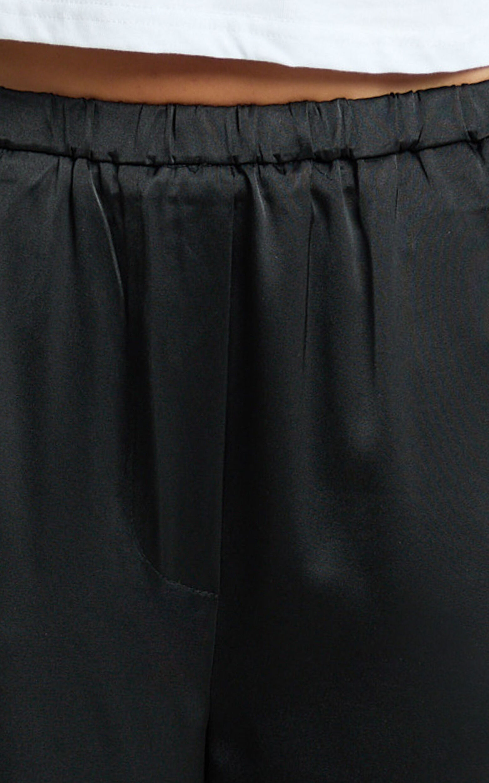 Gloria Pants - Low Rise Straight Leg Pants in Black