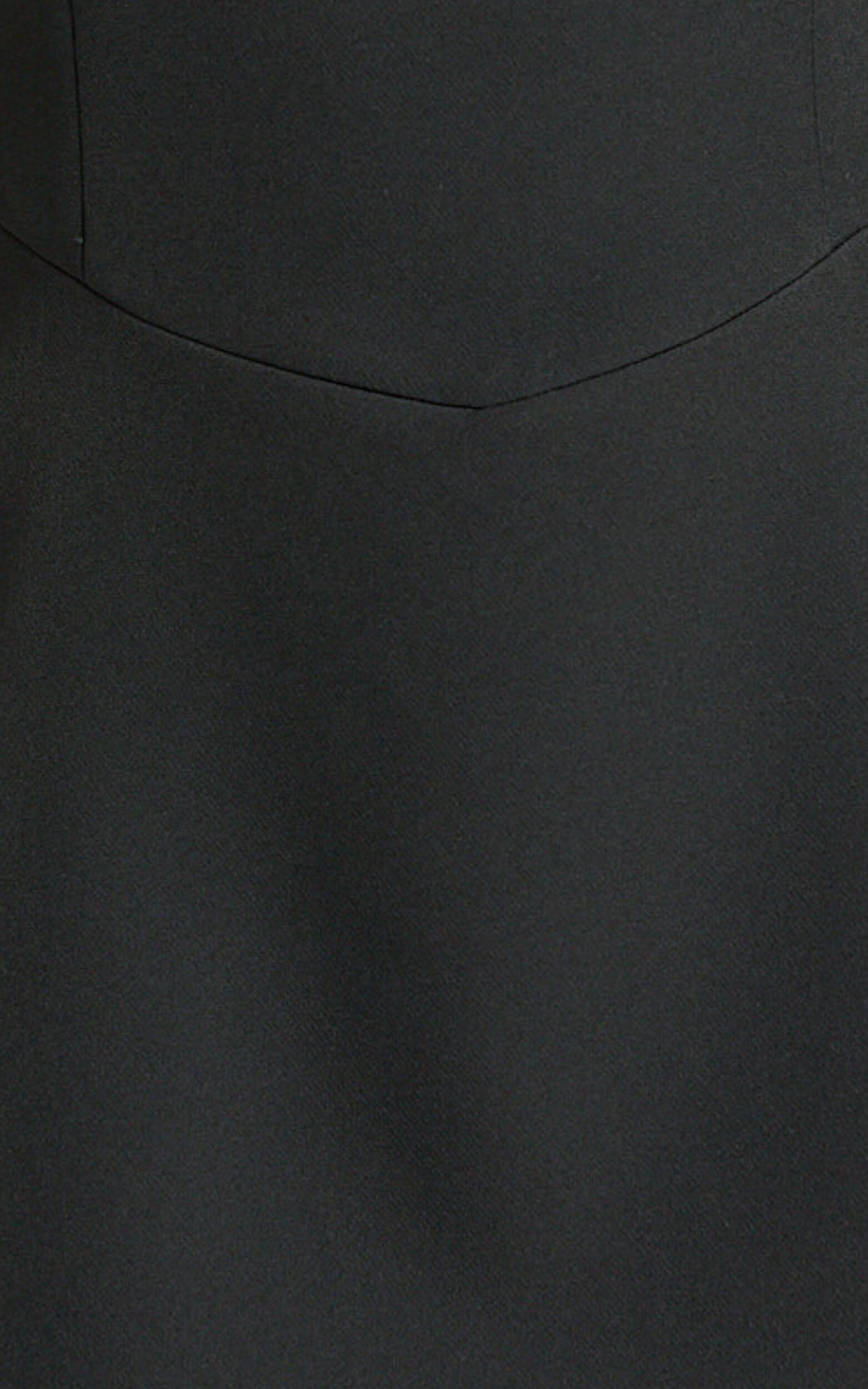 Sakura Mini Dress - Square Neck Wide Strap Corset Waist A Line Skirt Dress in Black