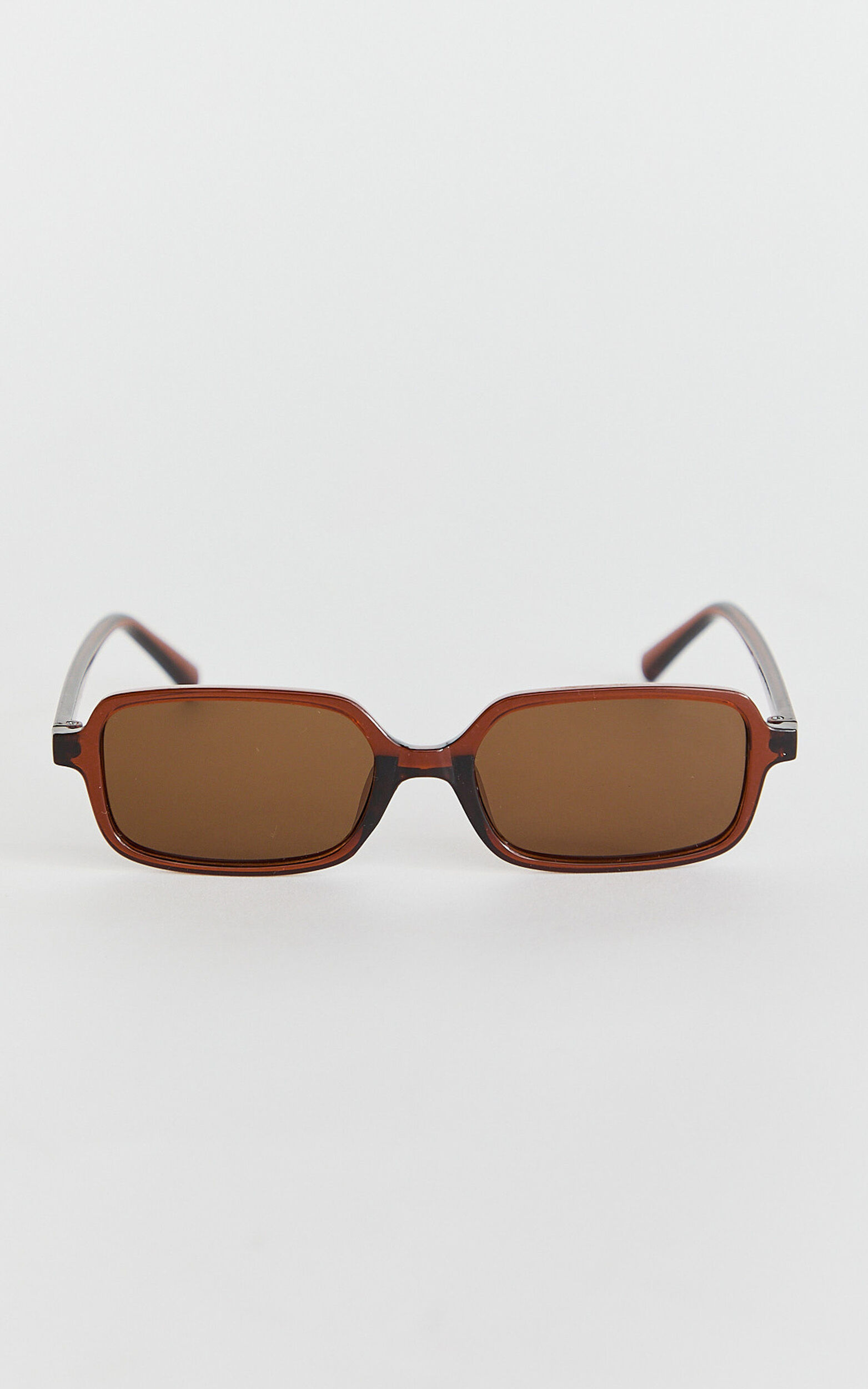 Vicky Sunglasses - Rectangle Sunglasses in Brown