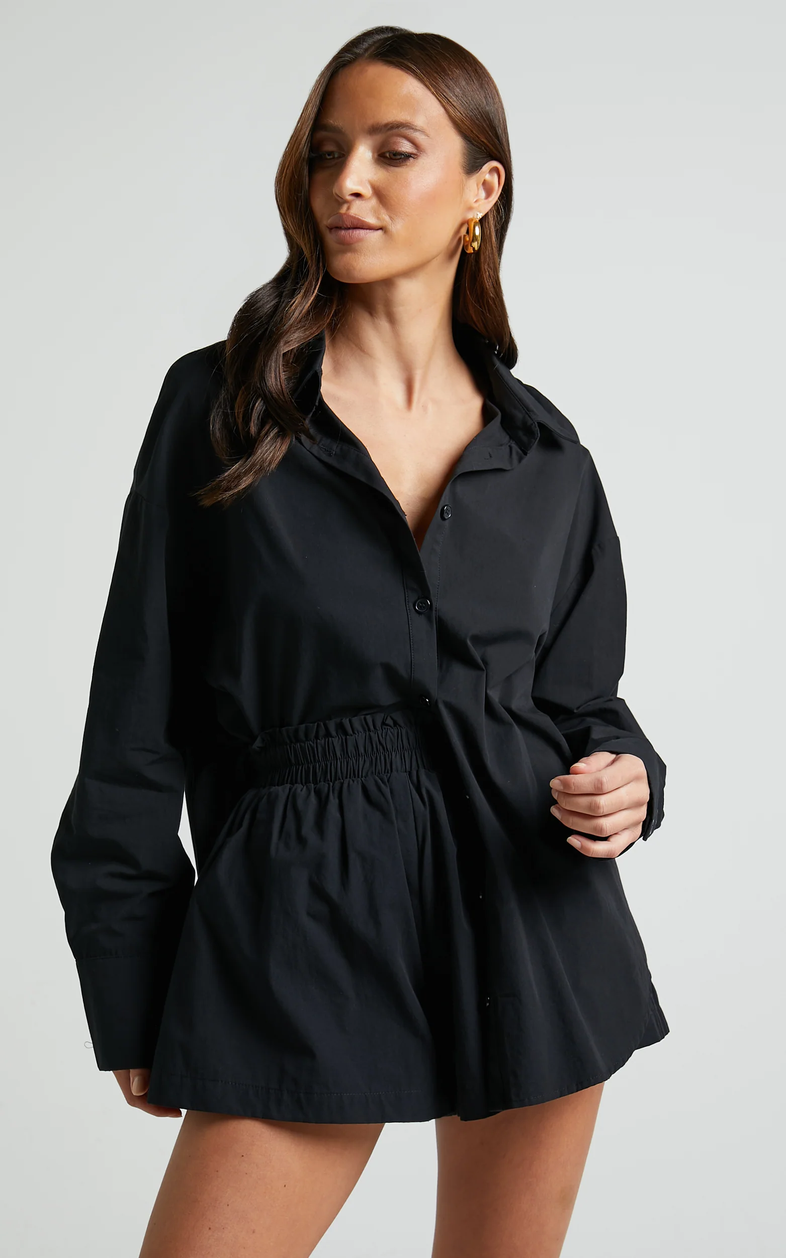 Terah Shirt - Button Up Shirt in Black
