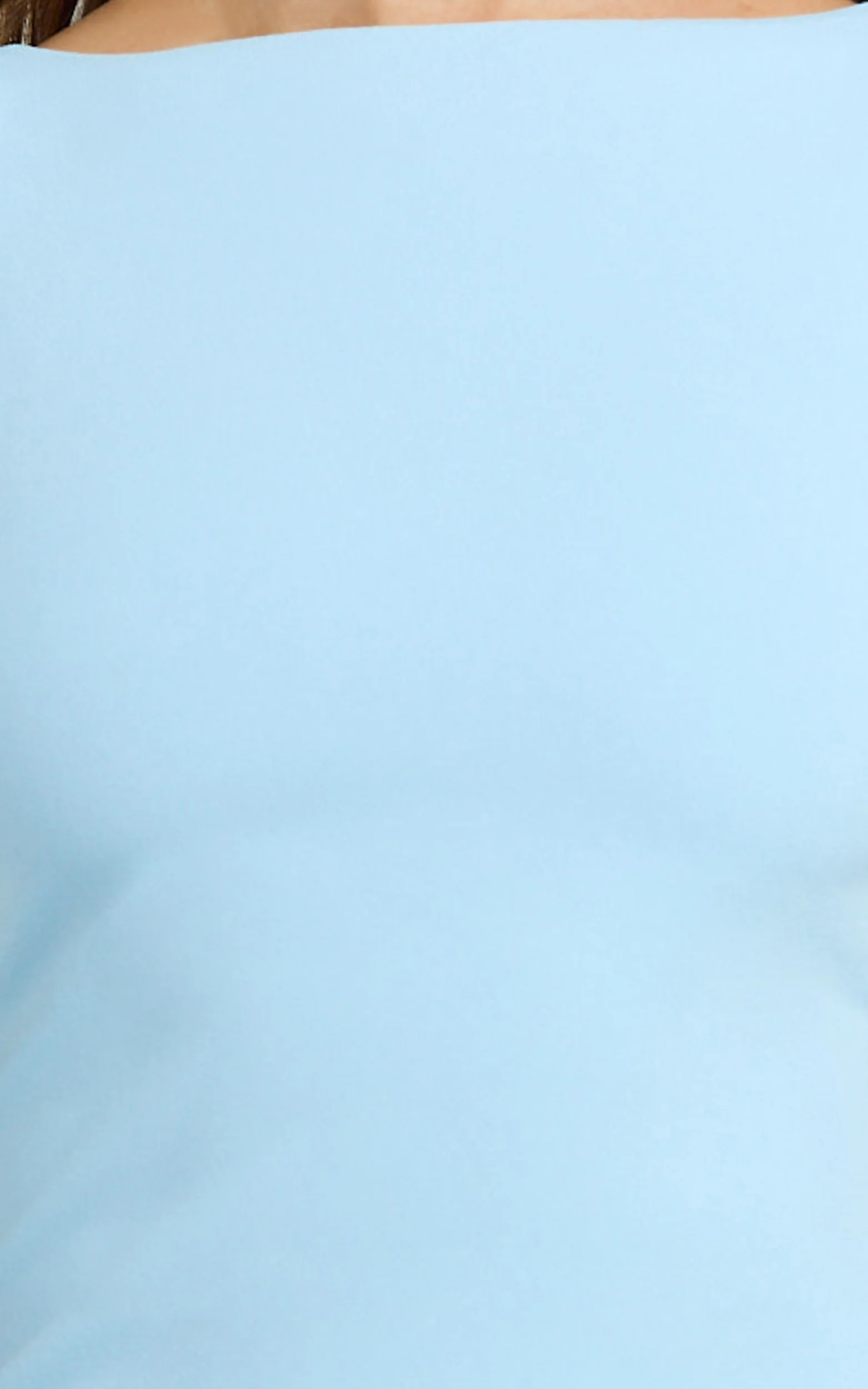 Bindi Boat Neck Bodycon Mini Dress in Blue - Bindi Boat Neck Bodycon Mini Dress in Blue