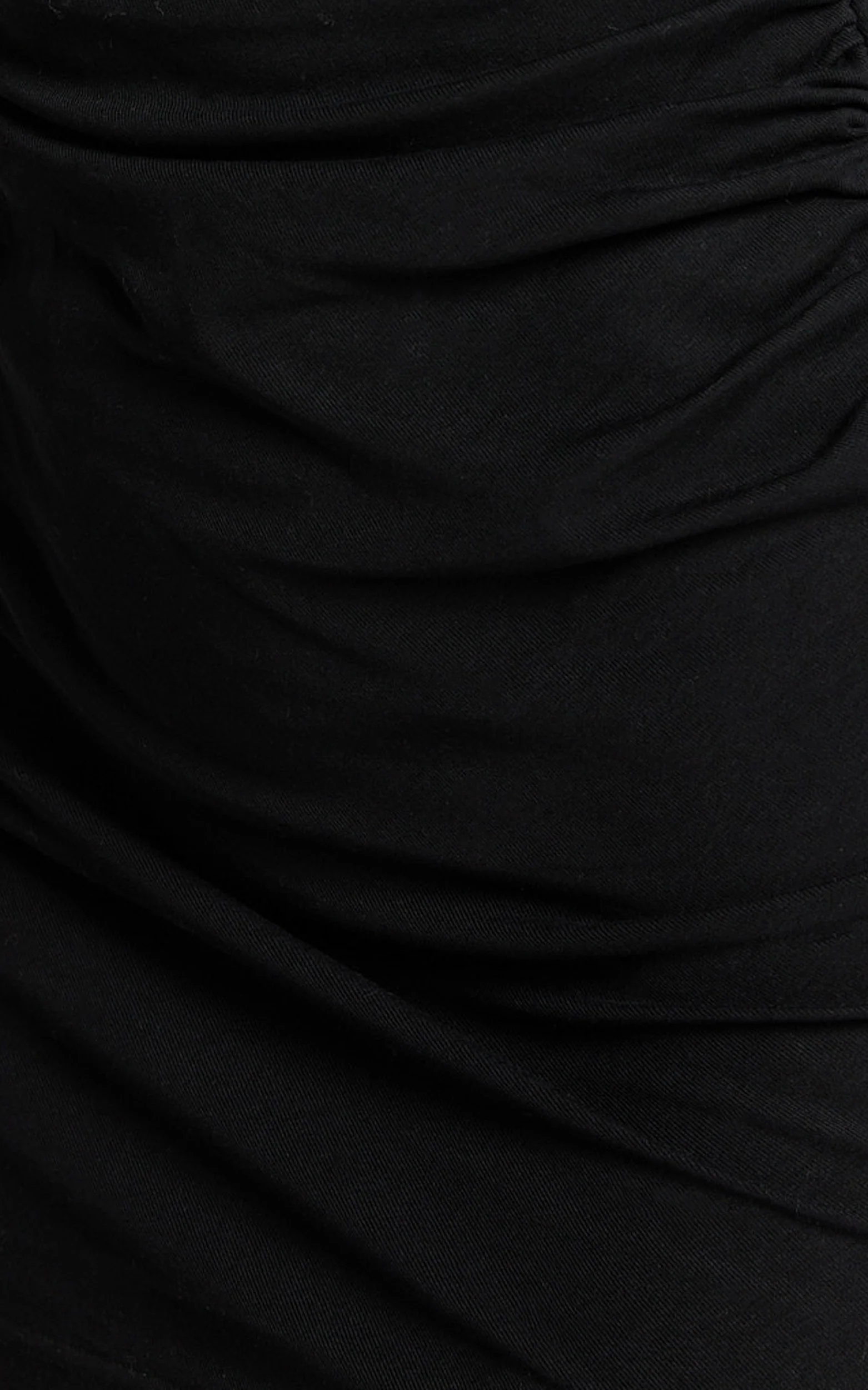 Brielle Mini Dress - Long Sleeve Ruched Bodycon Dress in Black