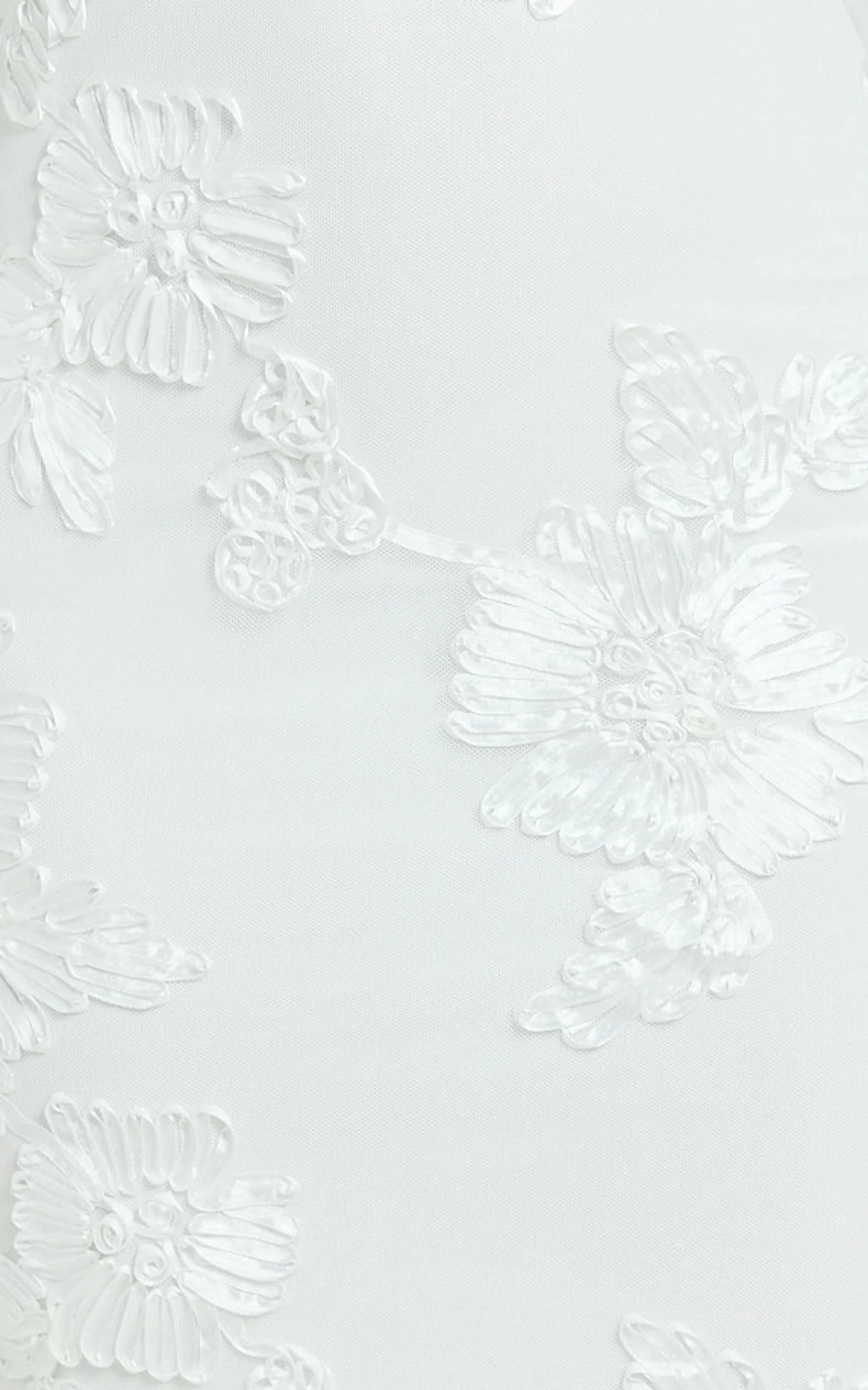 Rory Maxi Dress - Embroidered Mesh Dress in White