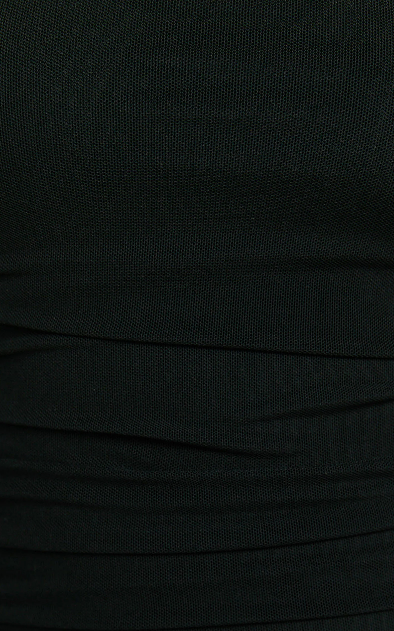 Vera Top - Strapless Mesh Top with Scarf in Black