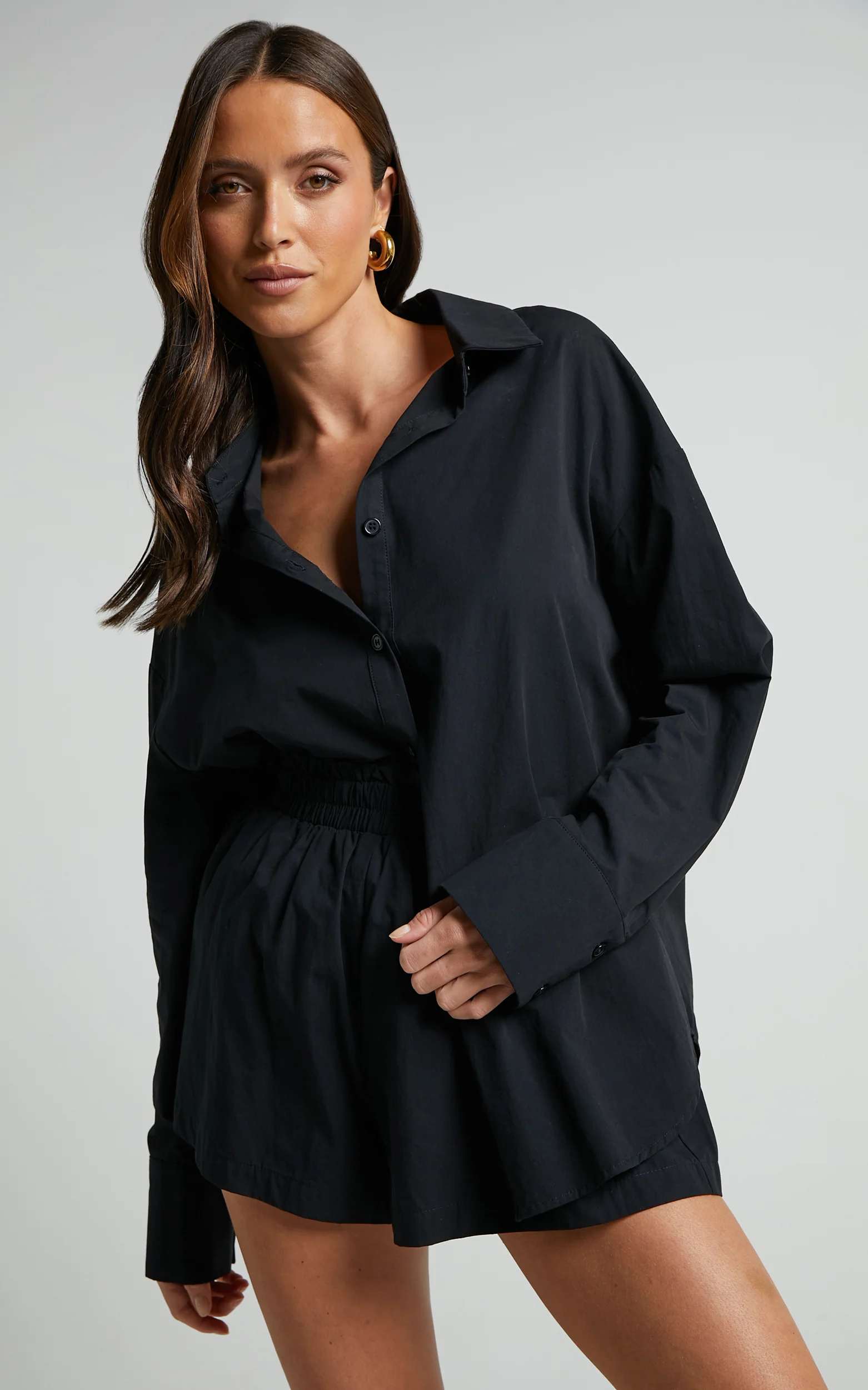 Terah Shirt - Button Up Shirt in Black