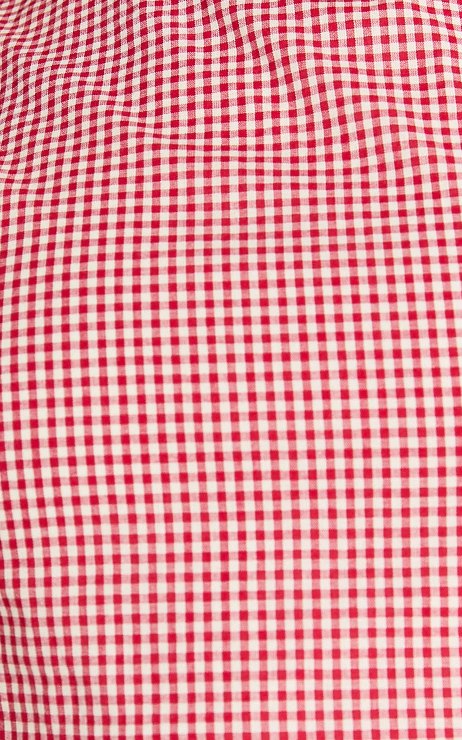 Loxley Top - Tie Up Top in Red Gingham
