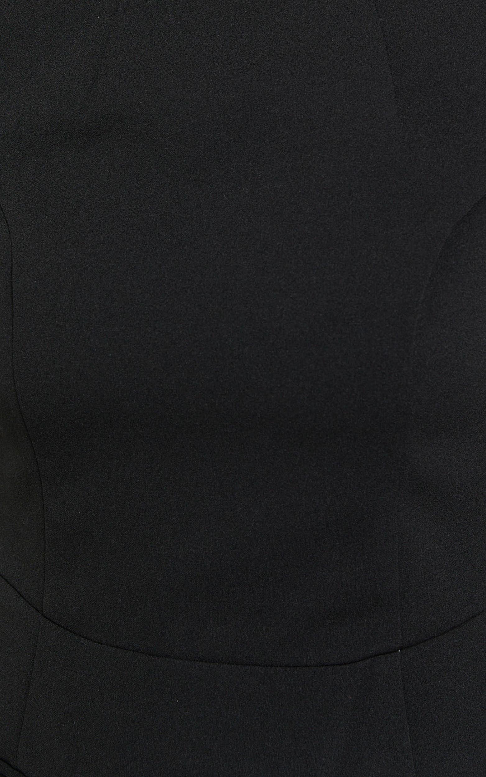 Carlson Mini Dress - High Neck Sleeve Cocoon Skirt Dress in Black