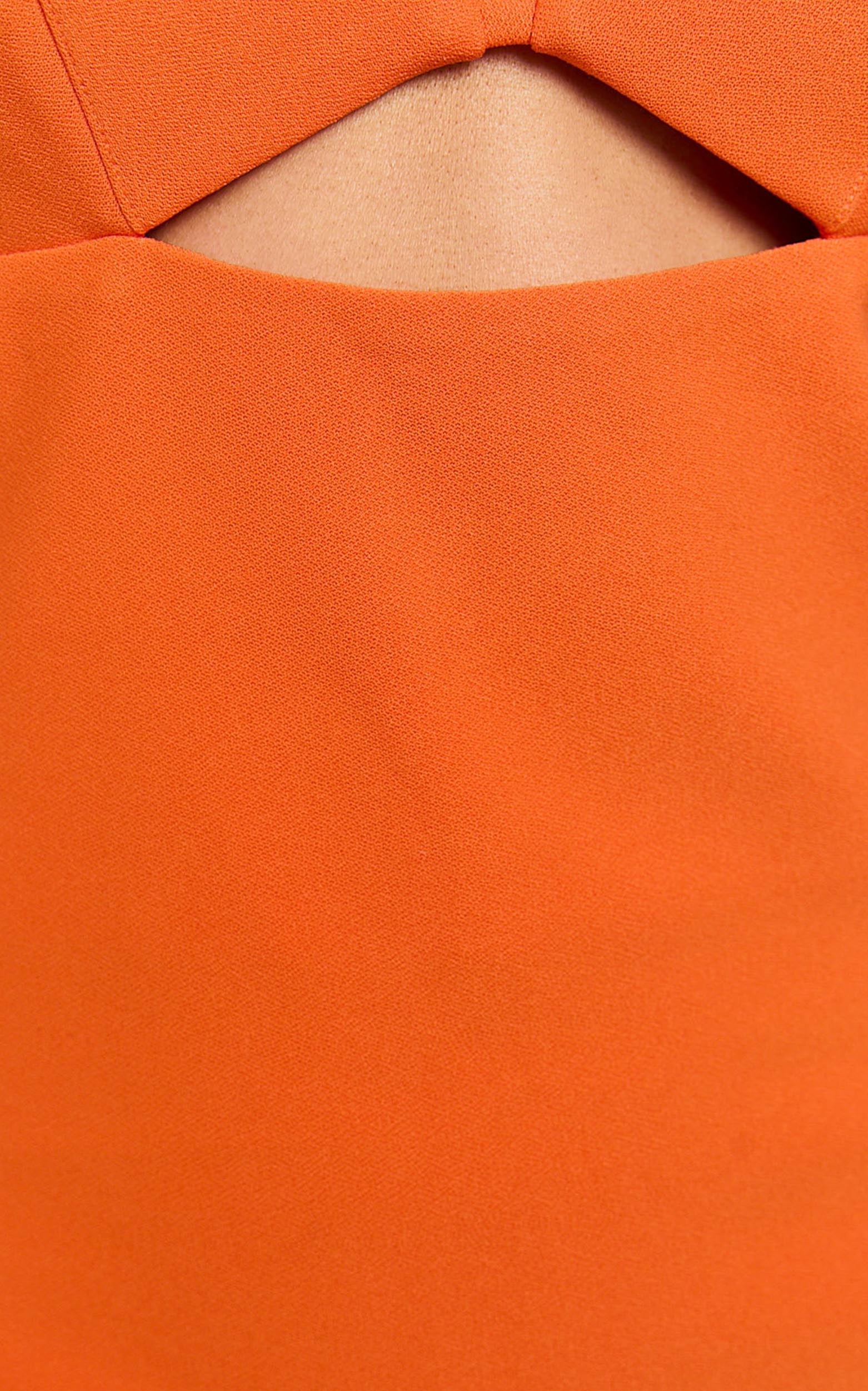 Teagan Mini Dress - Cut Out Low Back Bodycon Dress in Orange