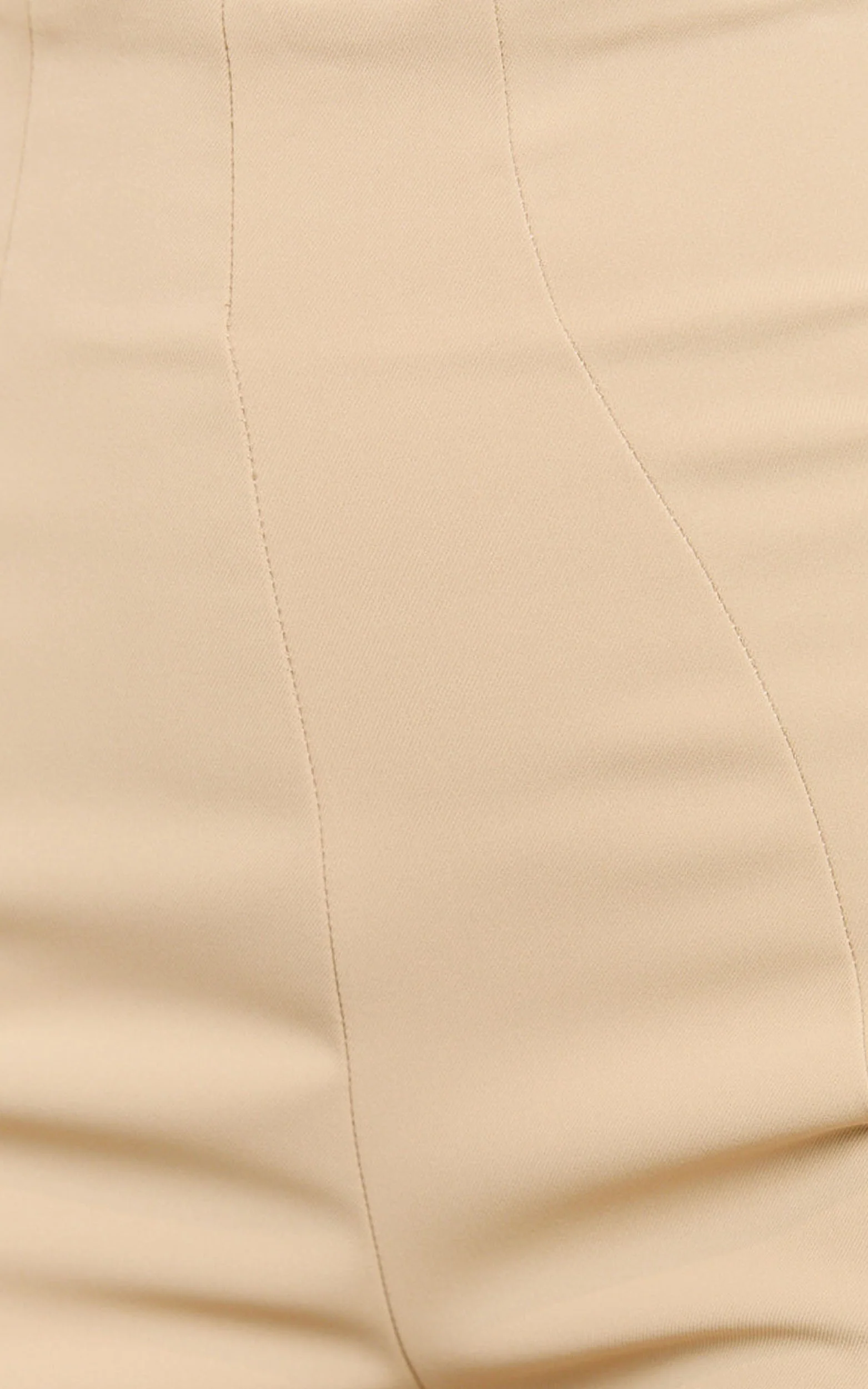 Seville Pants - High Waisted Slim Fit Bootleg Tailored Pants in Beige