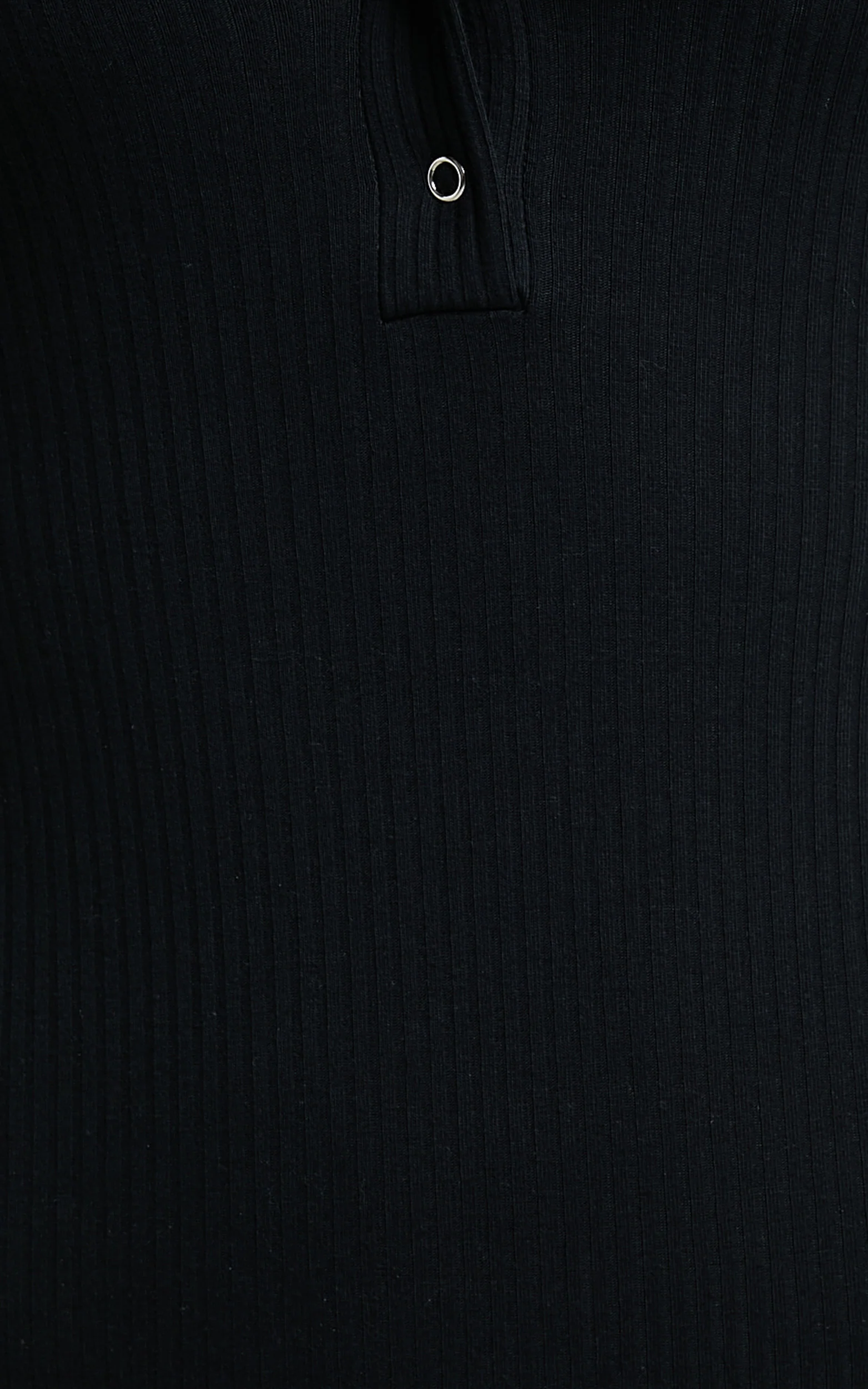 Tatem Bodysuit - Long Sleeve Button Front Bodysuit in Black