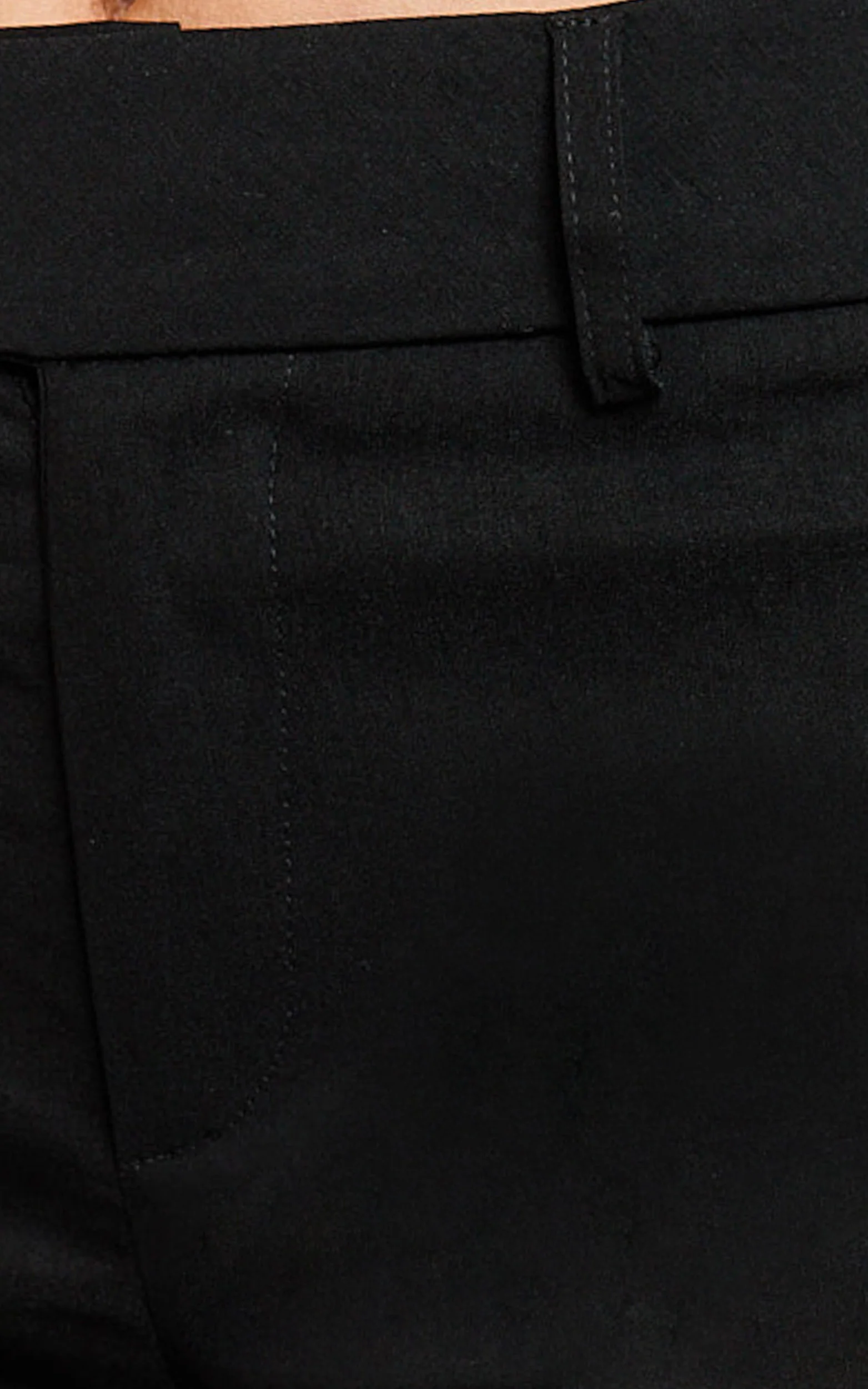 Lindsay Pants - Mid Rise Belted Bootcut Pants in Black