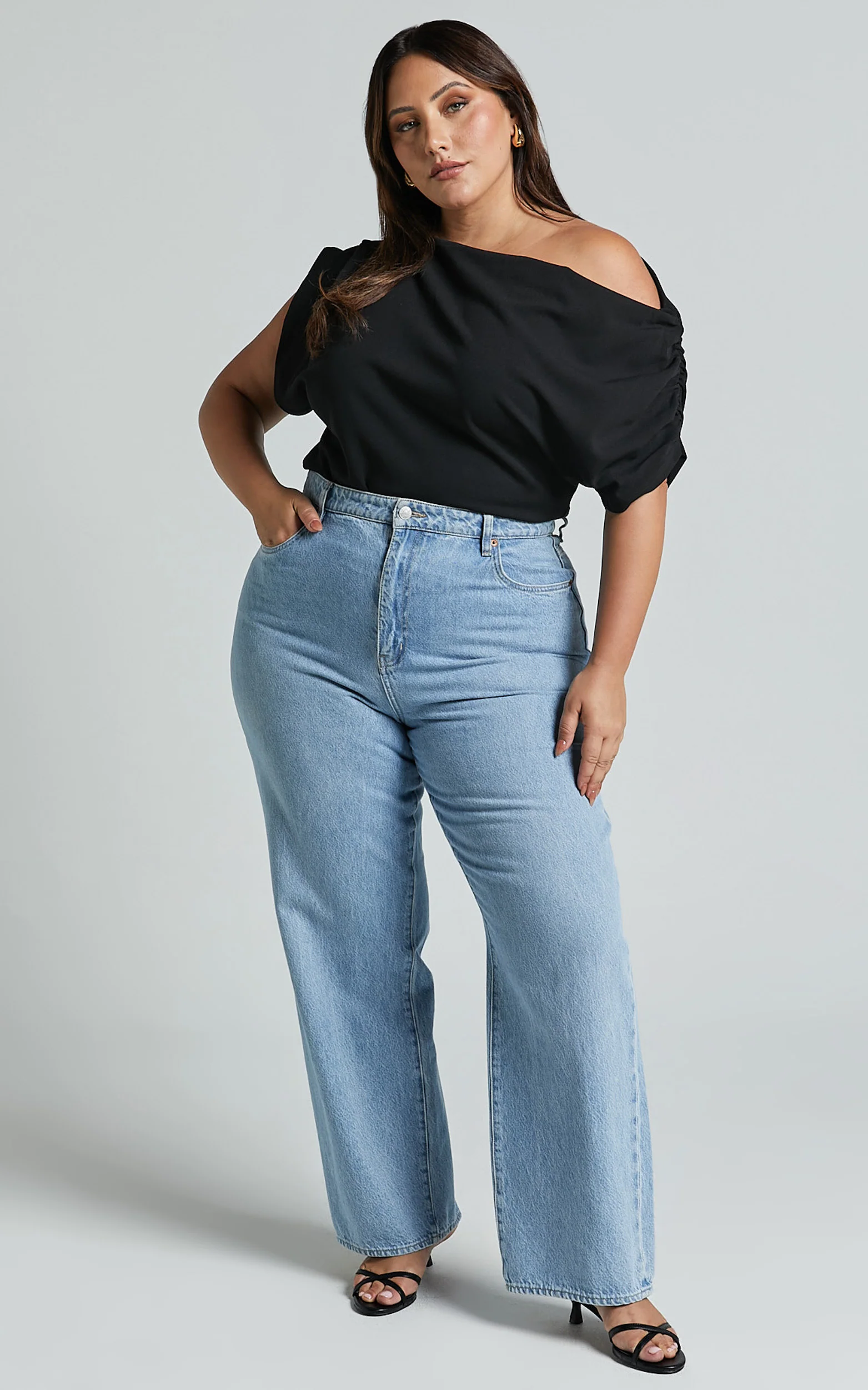 Nalfie Top - Asymmetrical Top in Black
